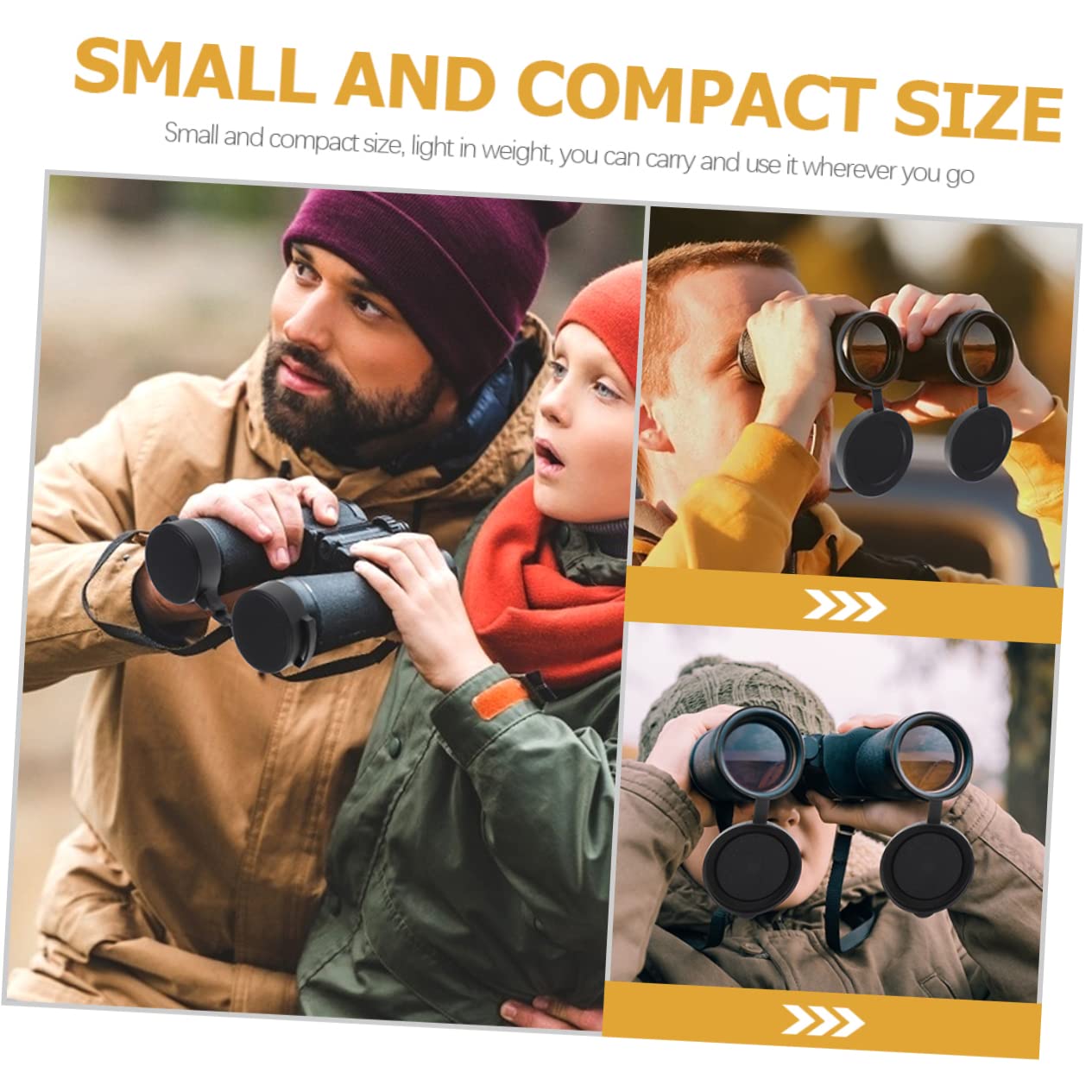 Parliky 1Set Binocular Objective Lens Caps Rubber For Lens Caps Compatible With Binoculars For Optics And Scope Use