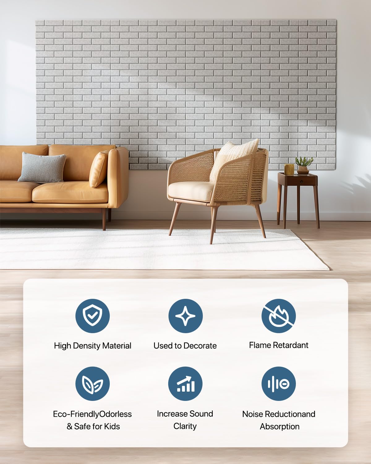 Soundproof Wall Panels, Kuchoow Sound Proof Panels For Walls, 18 Pack High Density Acoustic Panels Sound Absorbing Self Adhesive