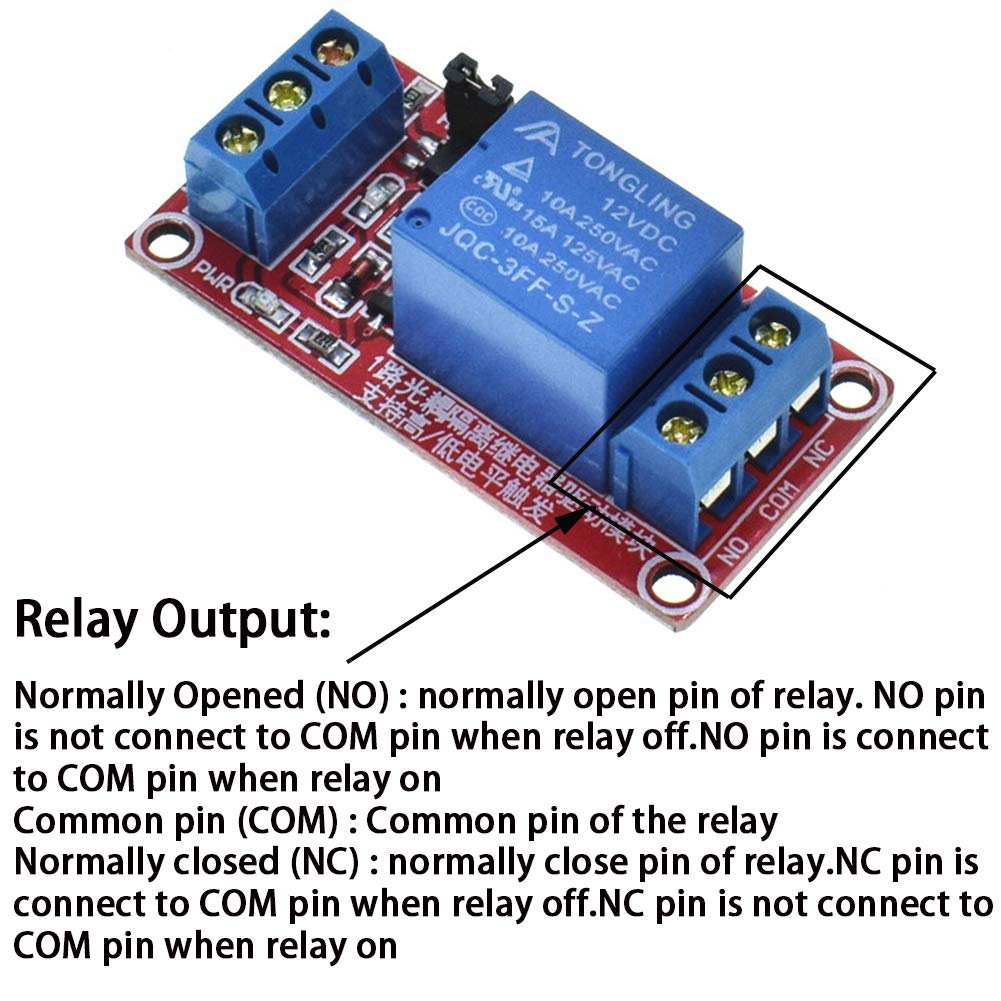Anmbest Relay Module With Optocoupler High/Low Level Trigger For Arduino (12, 12V Relay 1 Channel)