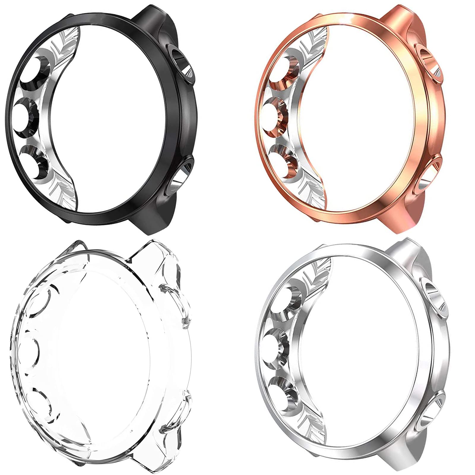 Compatible With Garmin Forerunner 55 Case, Lamshaw Silicone Protective Case Cover Compatible For Garmin Forerunner 55 Smart Watc