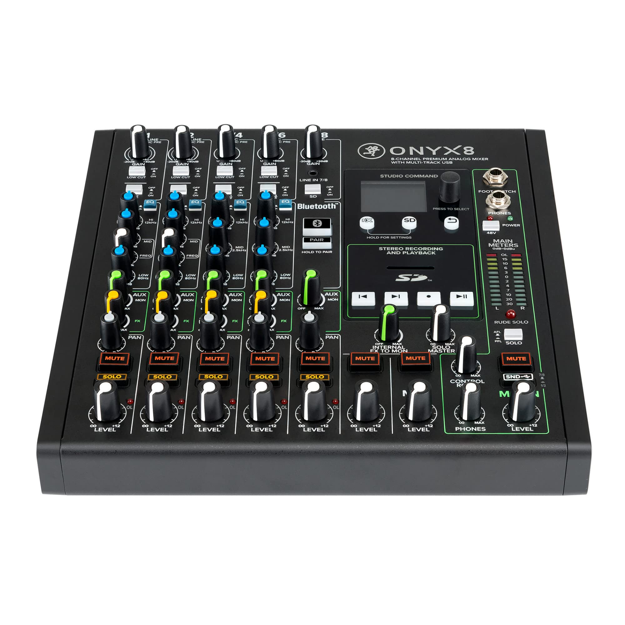 Mackie Onyx8 8 Channel Analog Mixer With Multi Track Usb