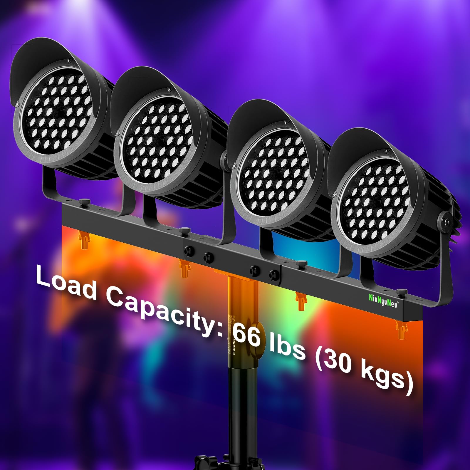 Niunyuneu Dj Lighting Bar T Bar Lighting Extension Cross Bar Mount For Tripod Speaker Stand Dj Lighting Tripod Mount, Set Of 2