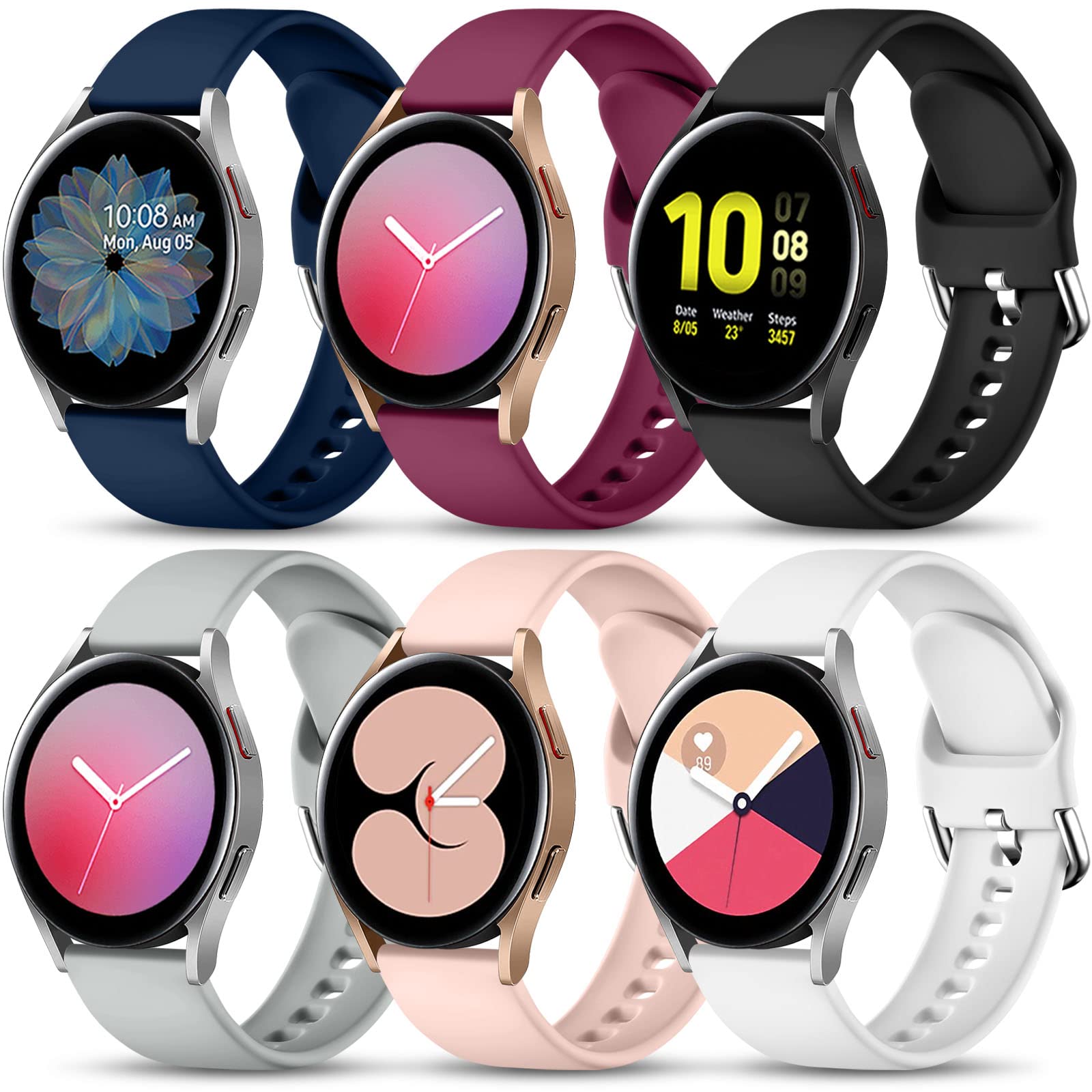 Lerobo Bands Compatible For Samsung Galaxy Watch 6/Galaxy Watch 5 Band/Galaxy Watch 4 Band/Galaxy Watch 5 Pro/Galaxy Active 2 Wa
