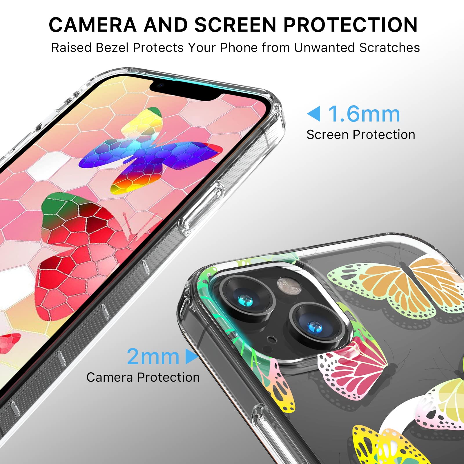 Mybat Pro Magnetic Slim Clear Case For Iphone 14 Case 6.1, Compatible With Magsafe, Cute Crystal Mood Series For Women Girls, Mi