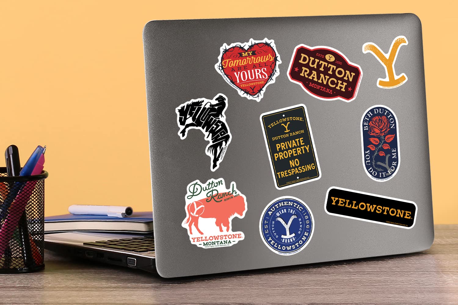 Yellowstone 50Ct Sticker Pack Large Deluxe Stickers Variety Pack   Laptop, Water Bottle, Scrapbooking, Tablet, Skateboard, Indoo