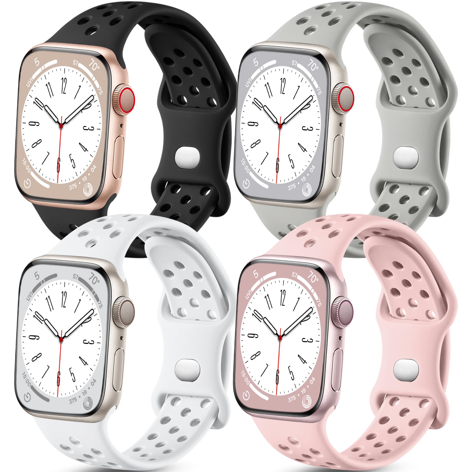 Getino Compatible With Apple Watch Band 44Mm 45Mm 42Mm 49Mm Iwatch Se Ultra Series 8 7 6 5 4 3 2 1 For Women Men, Stylish Durabl