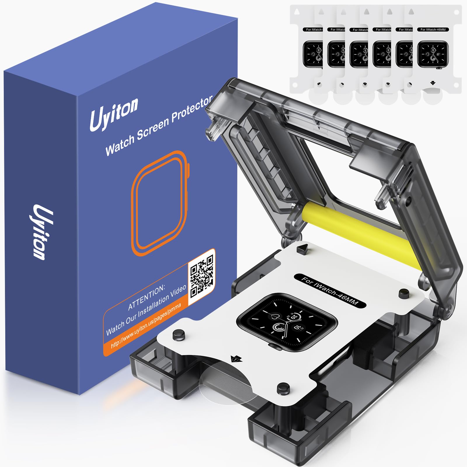 Uyiton for Apple Watch Series 9/8/7/6/SE (3/2/1) Screen Protector 40/41mm, HD Clear EPU Film [Not Glass] iWatch Protector [Non-B