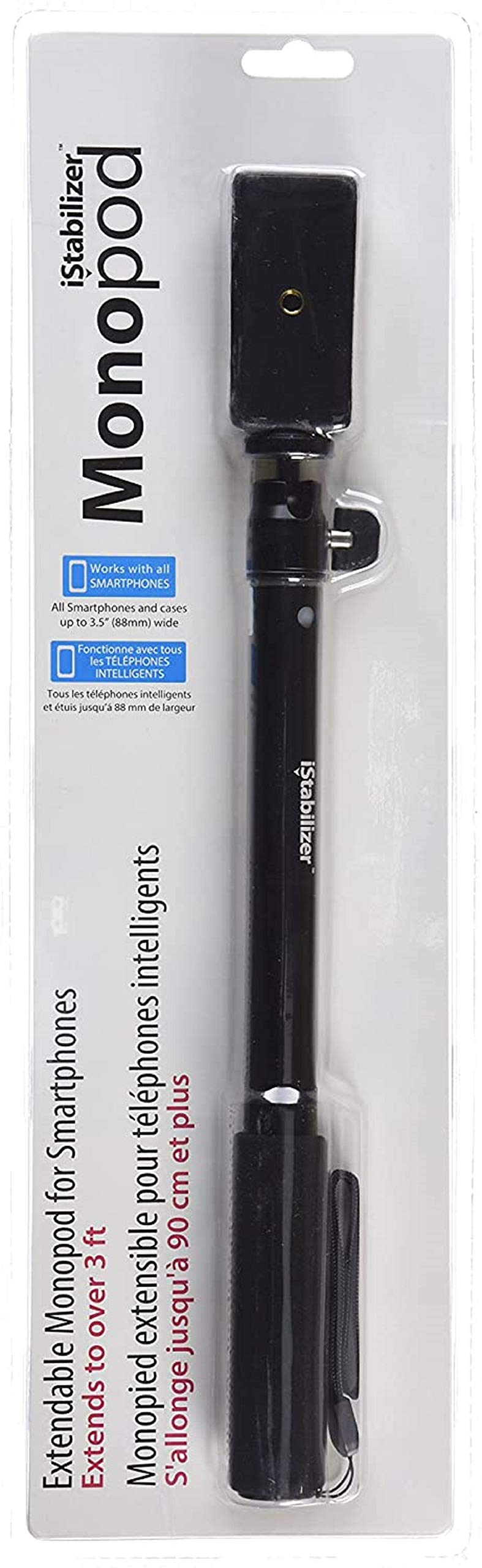 iStabilizer ISTMP01 Smartphone Monopod - Retail Packaging - Black