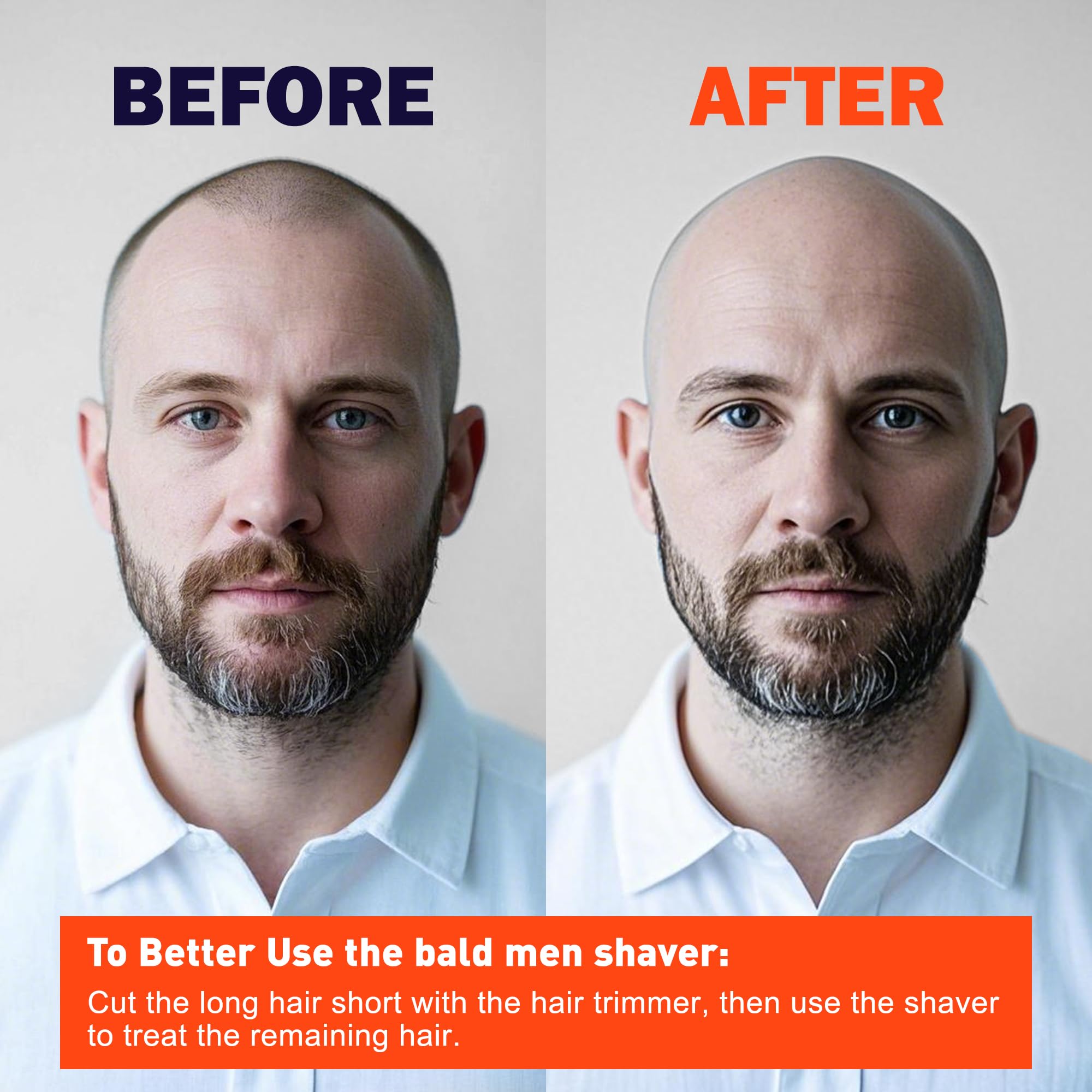 7D Head Shavers For Bald Men - Toncoke Detachable Electric Razor Grooming Kit With Nose Hair Trimmer, Ipx6 Waterproof Wet Dry Us