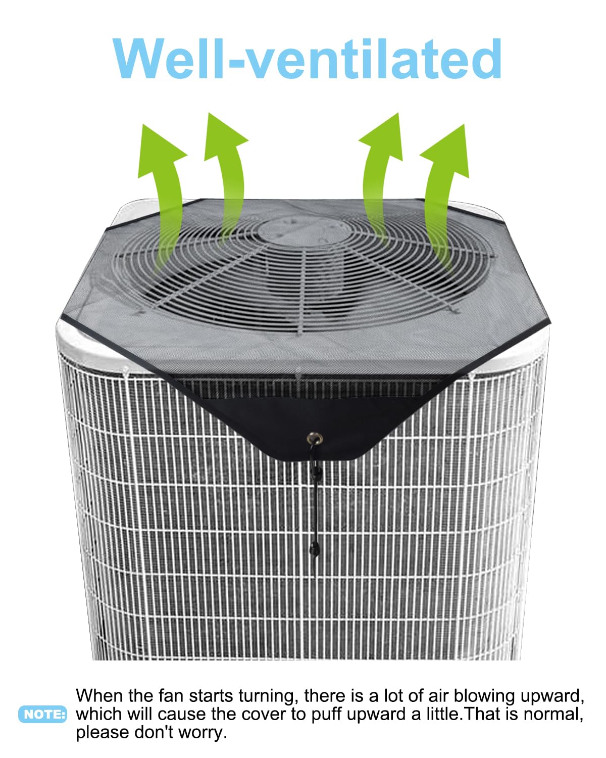 Aucanla Air Conditioner Cover For Outside Units,32'' X 32'' Central Ac Covers , Top Universal Mesh Cover Defender For All Season