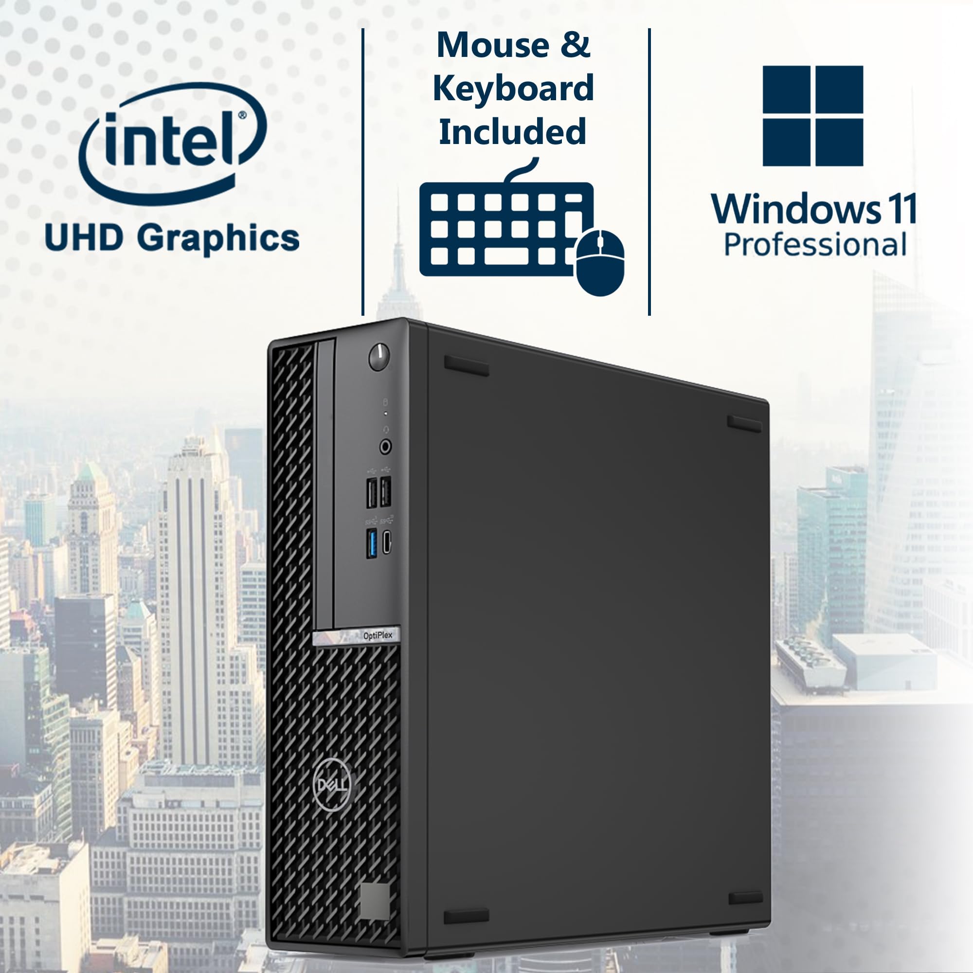 Dell Optiplex 7020 7000 Sff Intel I5 14500 (14 Cores, Beats Intel I7 13700T), 8Gb Ddr5, 256Gb Nvme, Rj 45, Dp Port, Hdmi, Wired