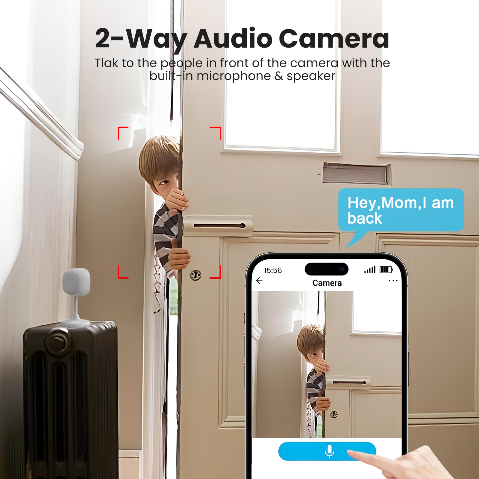 Wifi Home Security Camera For Baby Monitor,4 Pcs Indoor Room Camera With Non Stop Recording, Privacy Mode,2 Way Talk,Night Visio