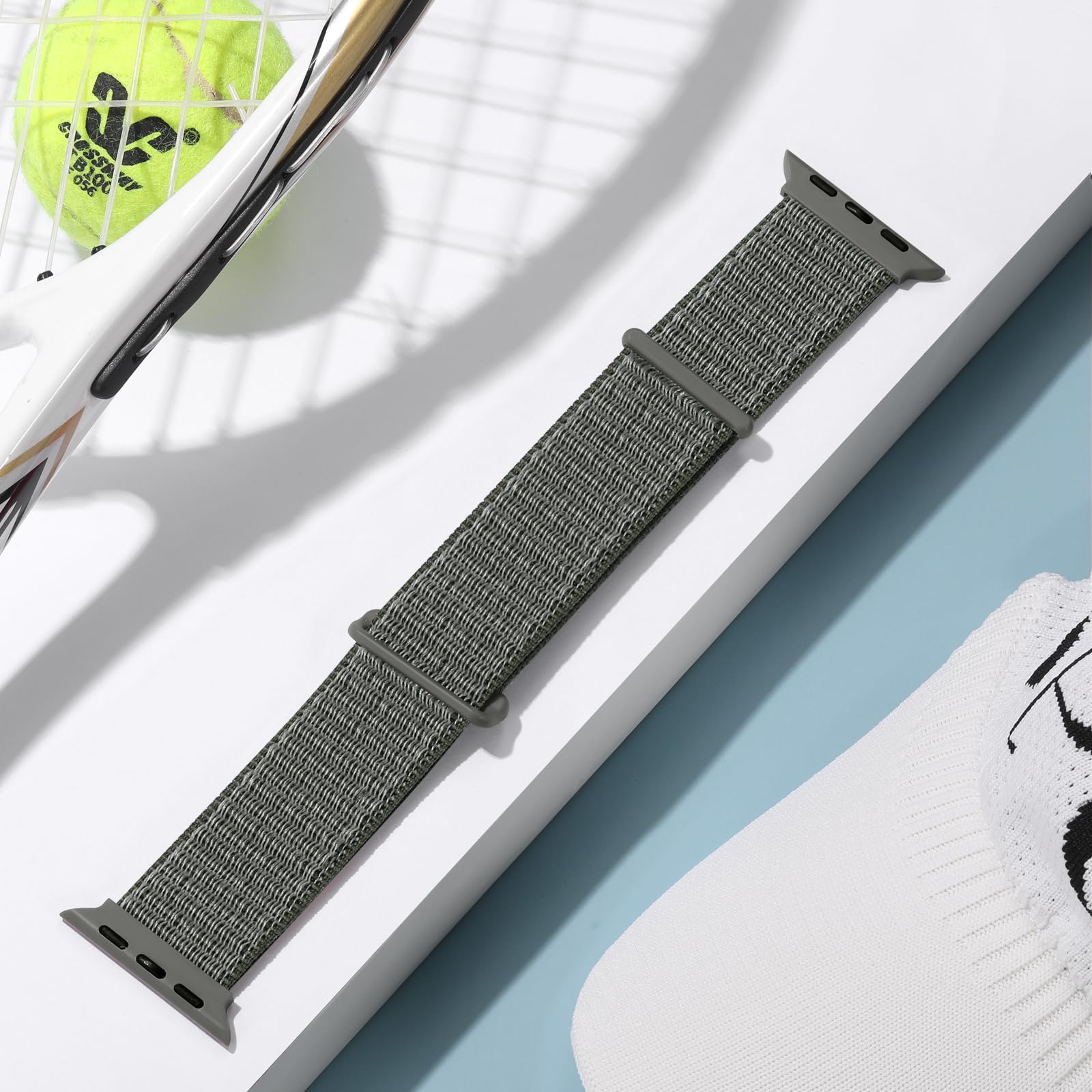 Nylon Sport Bands Compatible With Apple Watch Band 42Mm 44Mm 45Mm 46Mm 49Mm 40Mm 41Mm 38Mm Women Men, Adjustable Braided Stretch