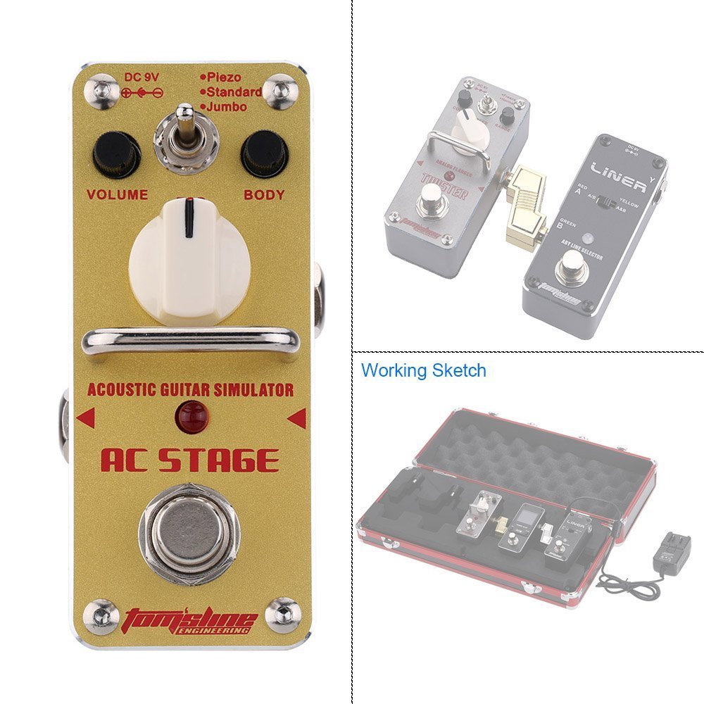 Tomsline Aas 3 Ac Stage, Acoustic Guitar Simulator Pedal