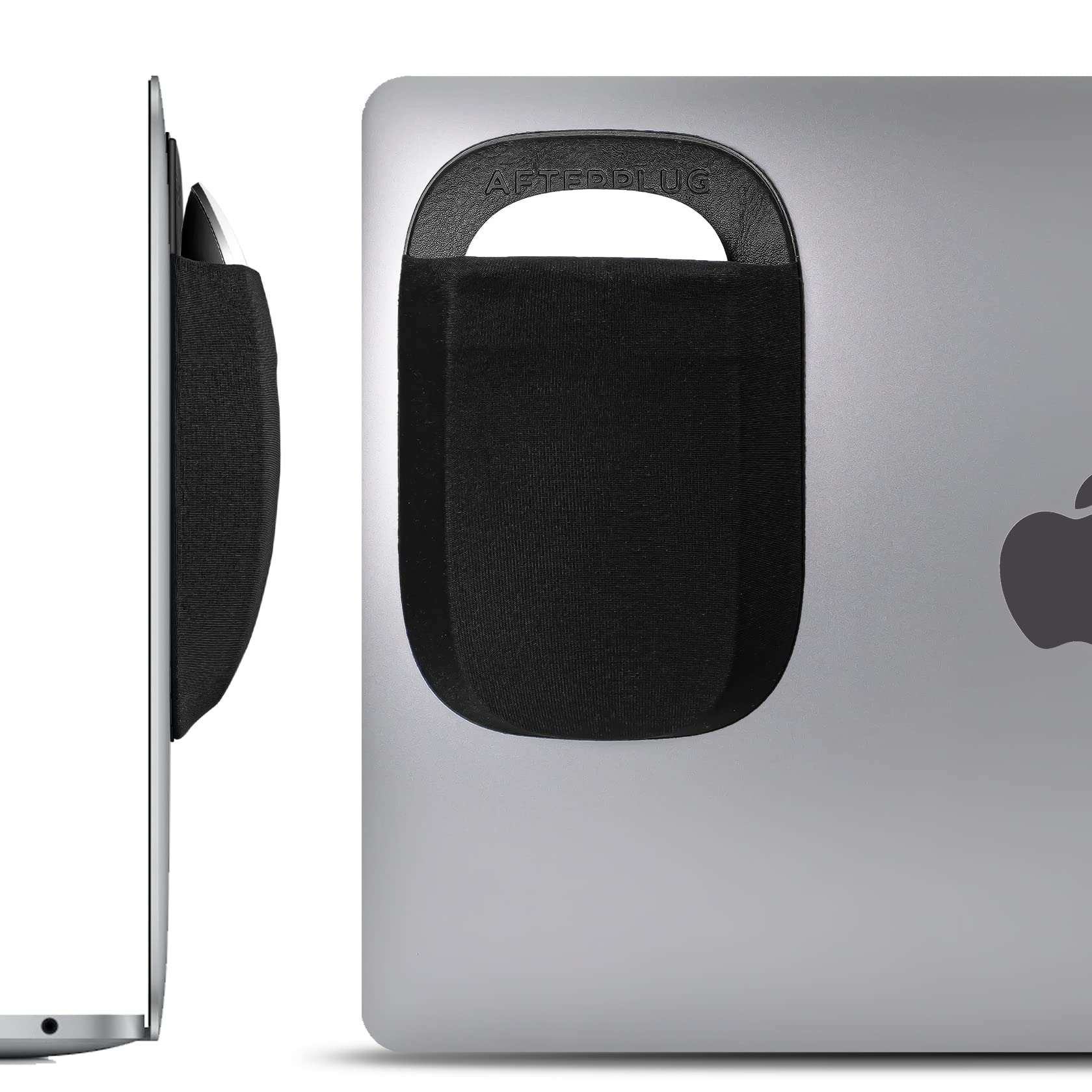 Afterplug Stick On Mouse Pouch For Laptop, Adhesive Holder Compatible With Apple Magic Mouse 1 & 2, Logitech Pebble & Pop And Ot