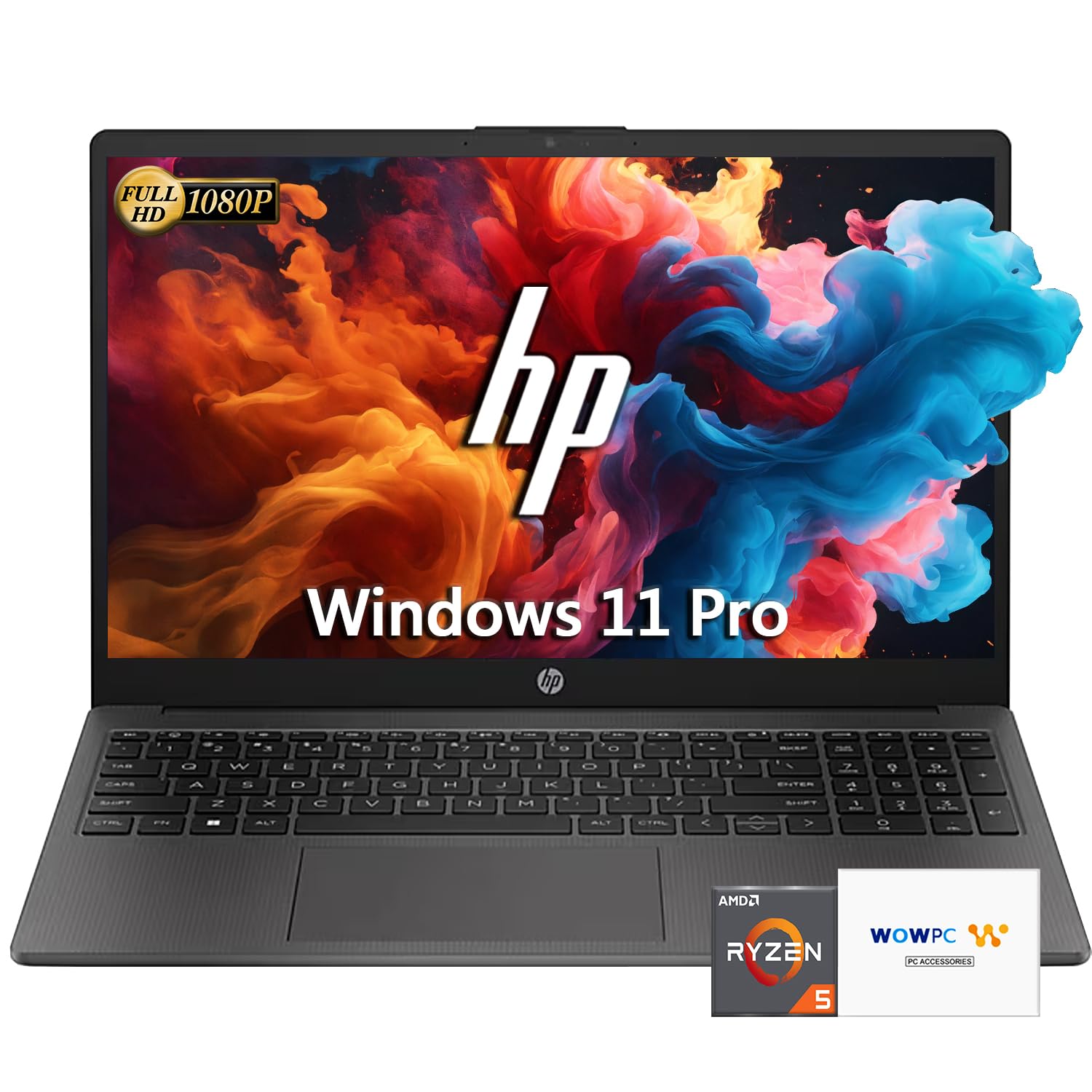 HP New 15.6 G10 Business Laptop, AMD Ryzen 5 7530U Processor (Beat i7-1355U), AMD Radeon Graphics, 32GB RAM, 512GB SSD, FHD Disp