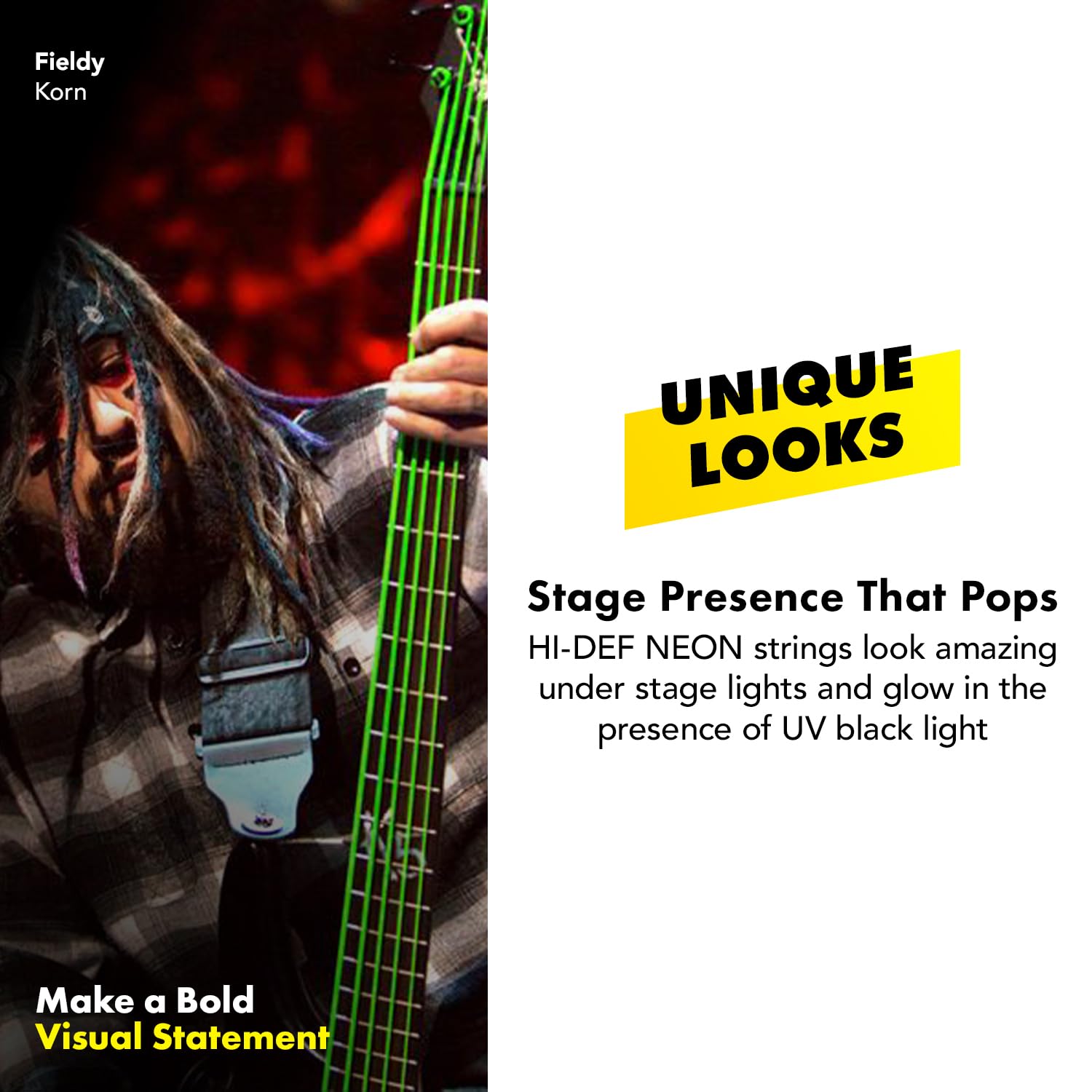 Dr Strings Hi Def Neon Acoustic Guitar Strings (Ngb 45)
