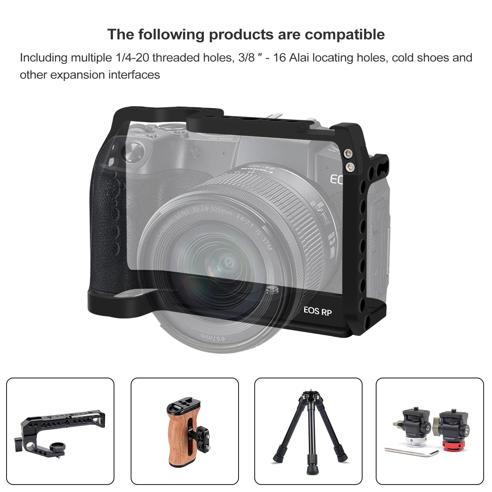 Eos Rp Camera Cage, Eos Rp Cage For Canon Eos Rp Camera Bag Camera Rig Cold Shoe