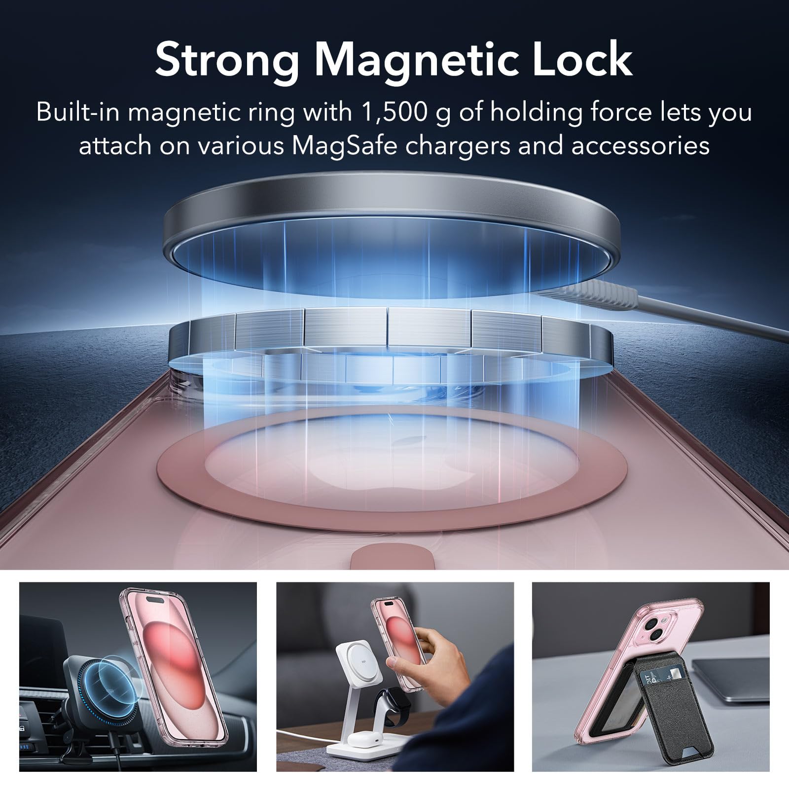 Esr For Iphone 15 Case Set, Translucent Matte Case With Screen Protector, Compatible With Magsafe, Military Grade Protection, Cl