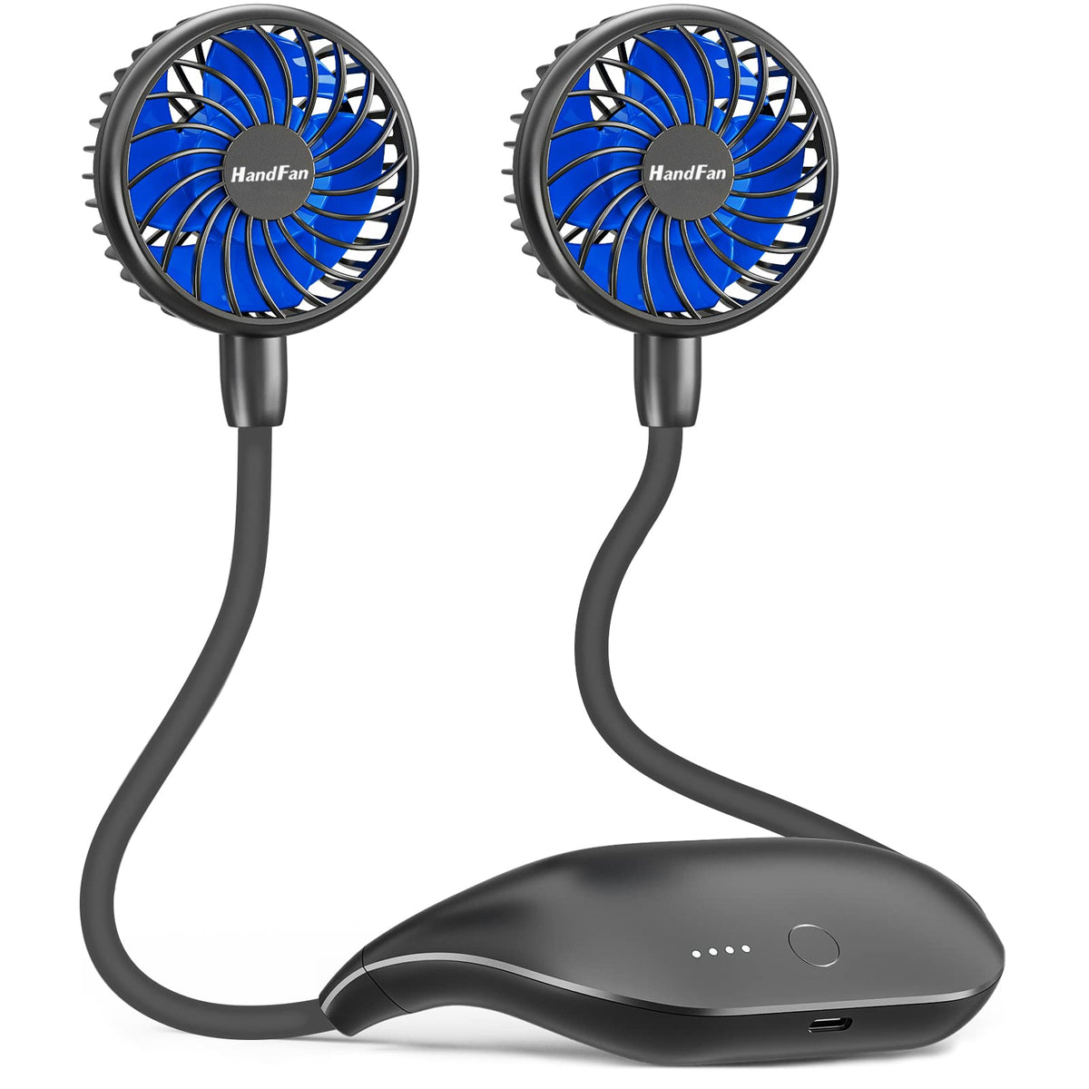Handfan 10000Mah Portable Neck Fan Rechargeable, Wearable Personal Fans For Neck, Hands Free Necklace Fan Battery Operated, Neck