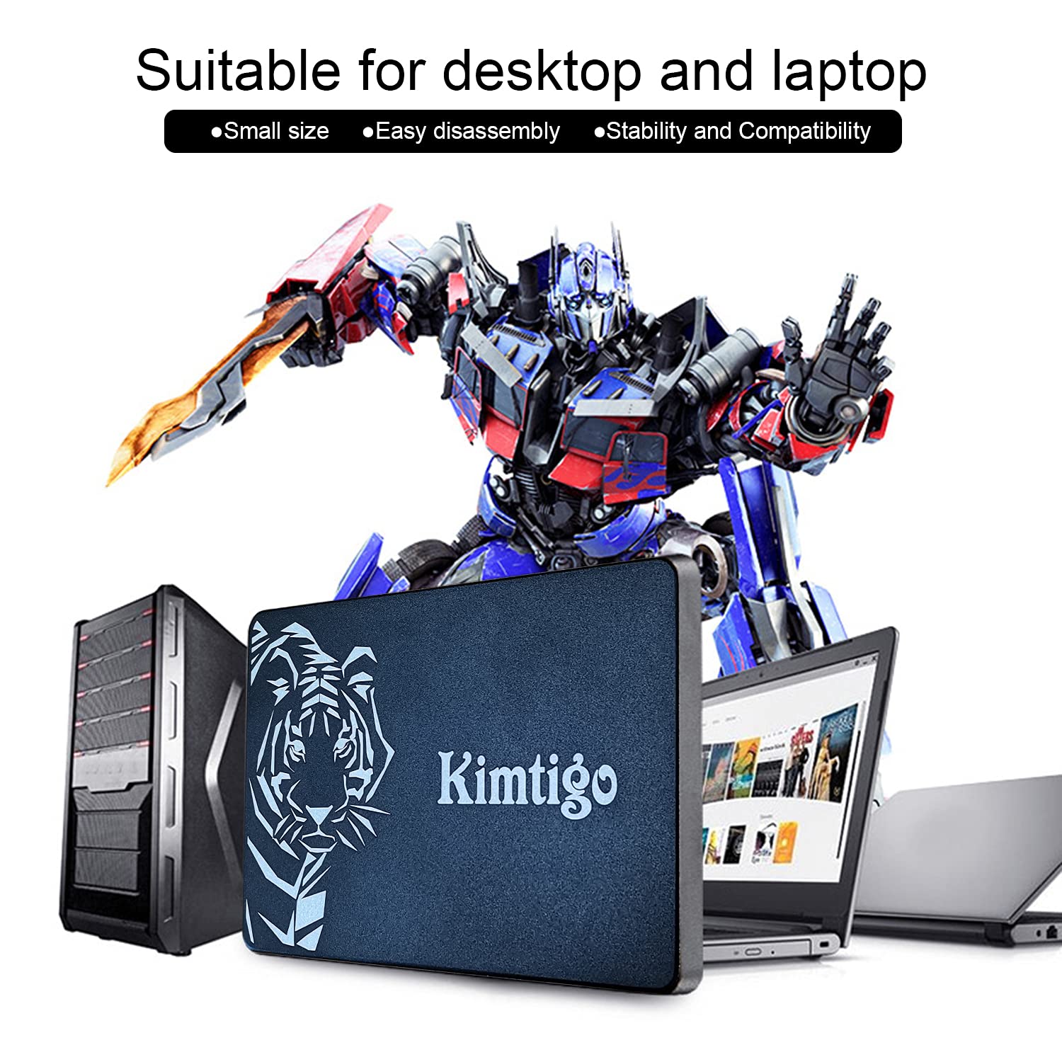 Kimtigo 2.5'' Internal Ssd 1Tb, 3D Nand Solid State Drive, Sata Iii 6Gb/S 2.5 Inch 7Mm (0.28   ), Read Up To 550Mb/S