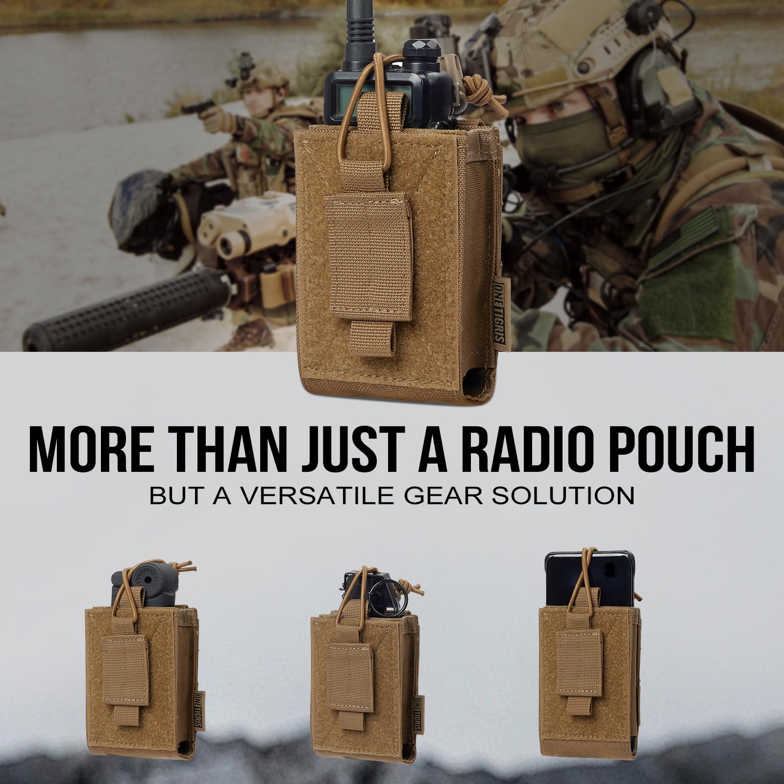 Onetigris Radio Holster For Baofeng Uv 5R Bf F8Hp Nylon Molle Pouch For Walkie Talkie
