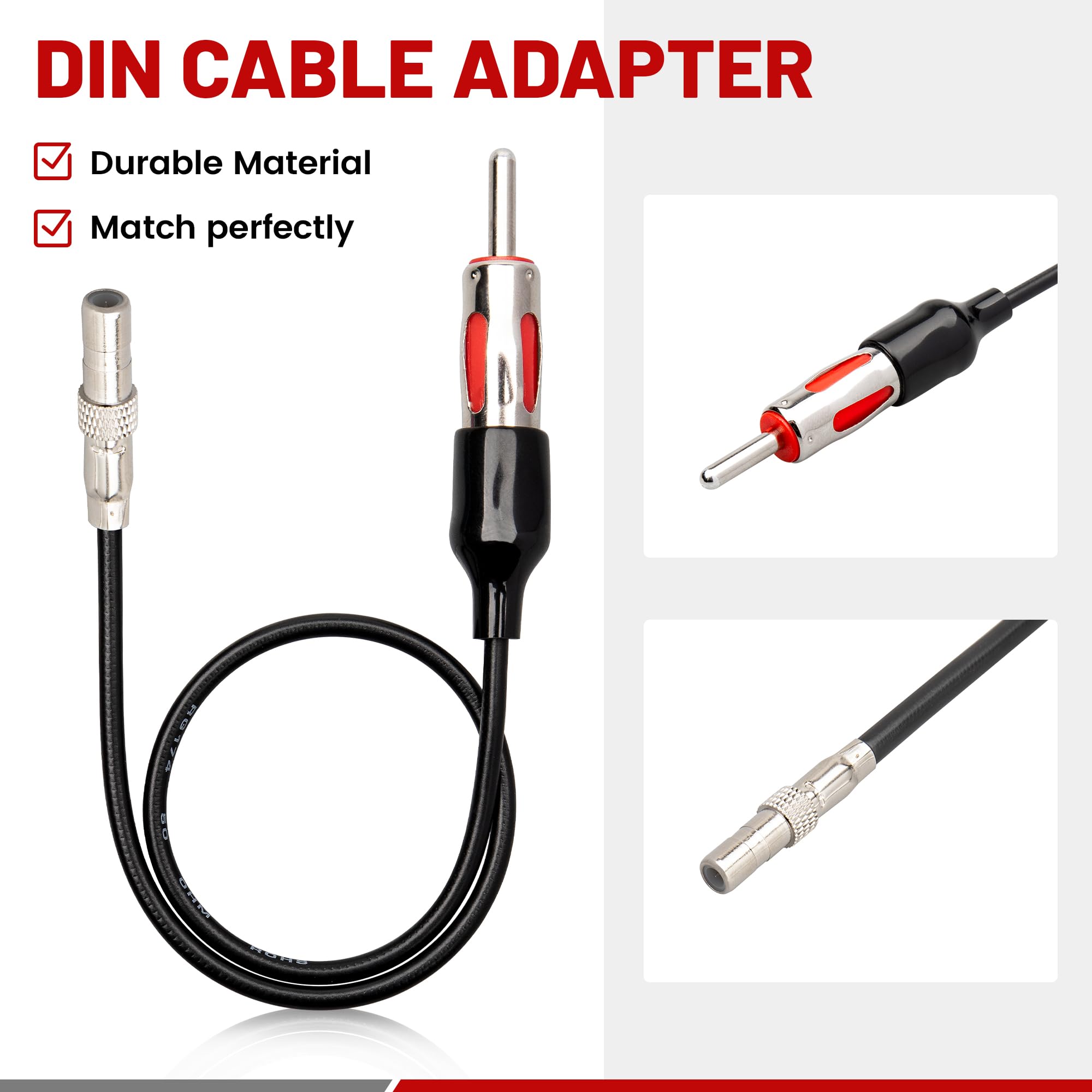 Red Wolf Aftermarket Radio Install Wire Harness W/Antenna Adapter Plug Replacement For Jeep 2003 2007,Dodge Ram 2002 2007, Chrysler 2000 2007