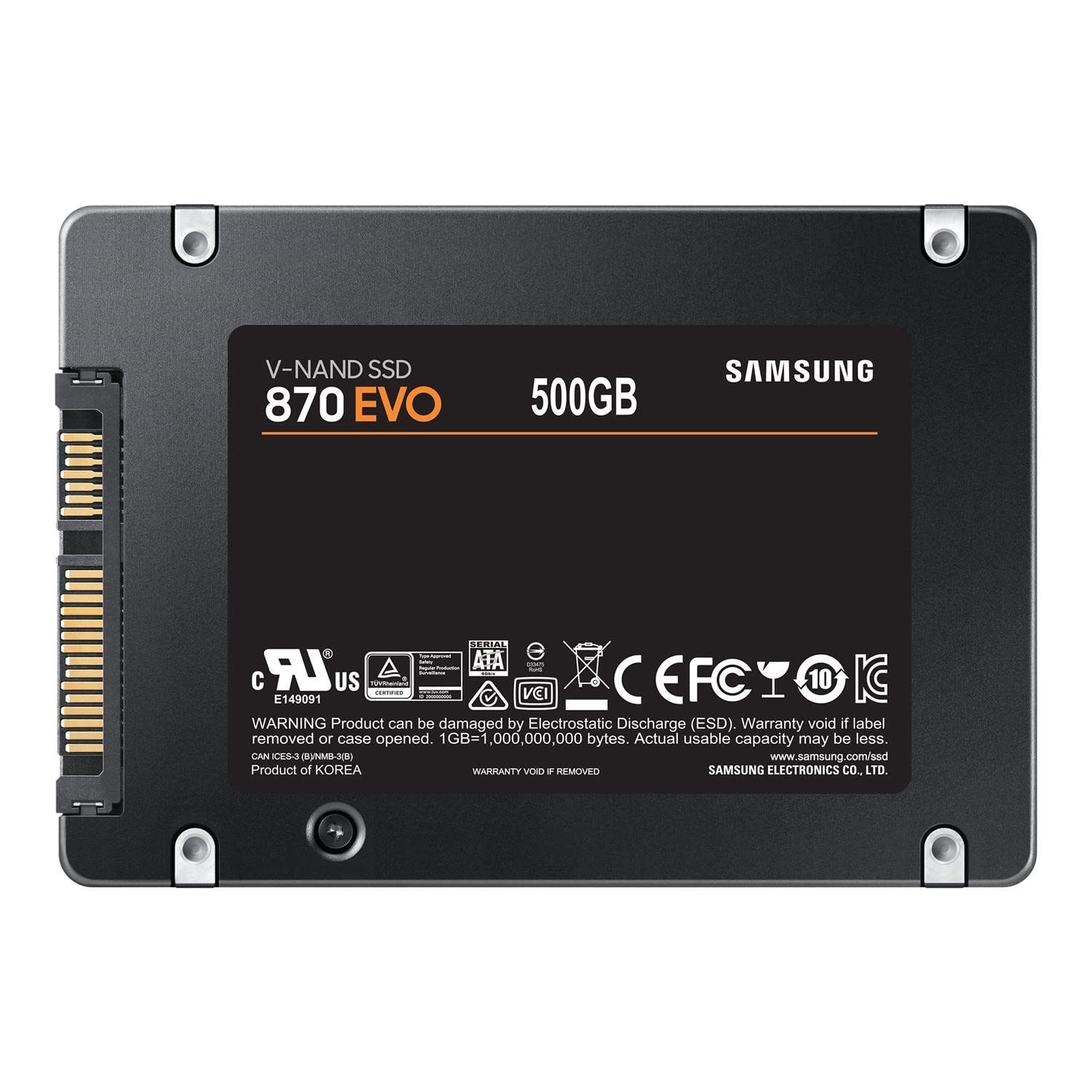 Samsung Ssd 870 Evo, 500 Gb, Form Factor 2.5   , Intelligent Turbo Write, Magician 6 Software, Black