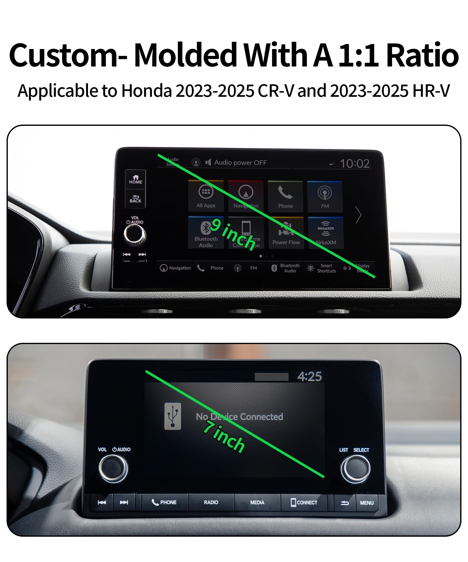 Maserweller Car Phone Holder For Honda Hr-V 2023-2025 Accessories/Cr-V 2023 2024 2025 Accessories 7/9-Inch Screen Fixed Clip, Ph