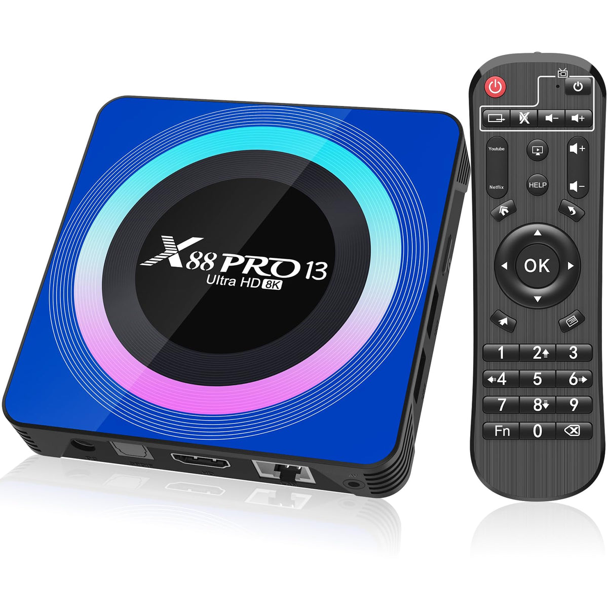 Android 13.0 Tv Box,X88 Pro 13 Android Box 4Gb Ram 32Gb Rom Rk3528 Quad-Core Arm Corter-A53 Cpu Mali G31 Mp2 Gp,Supporting Bluet