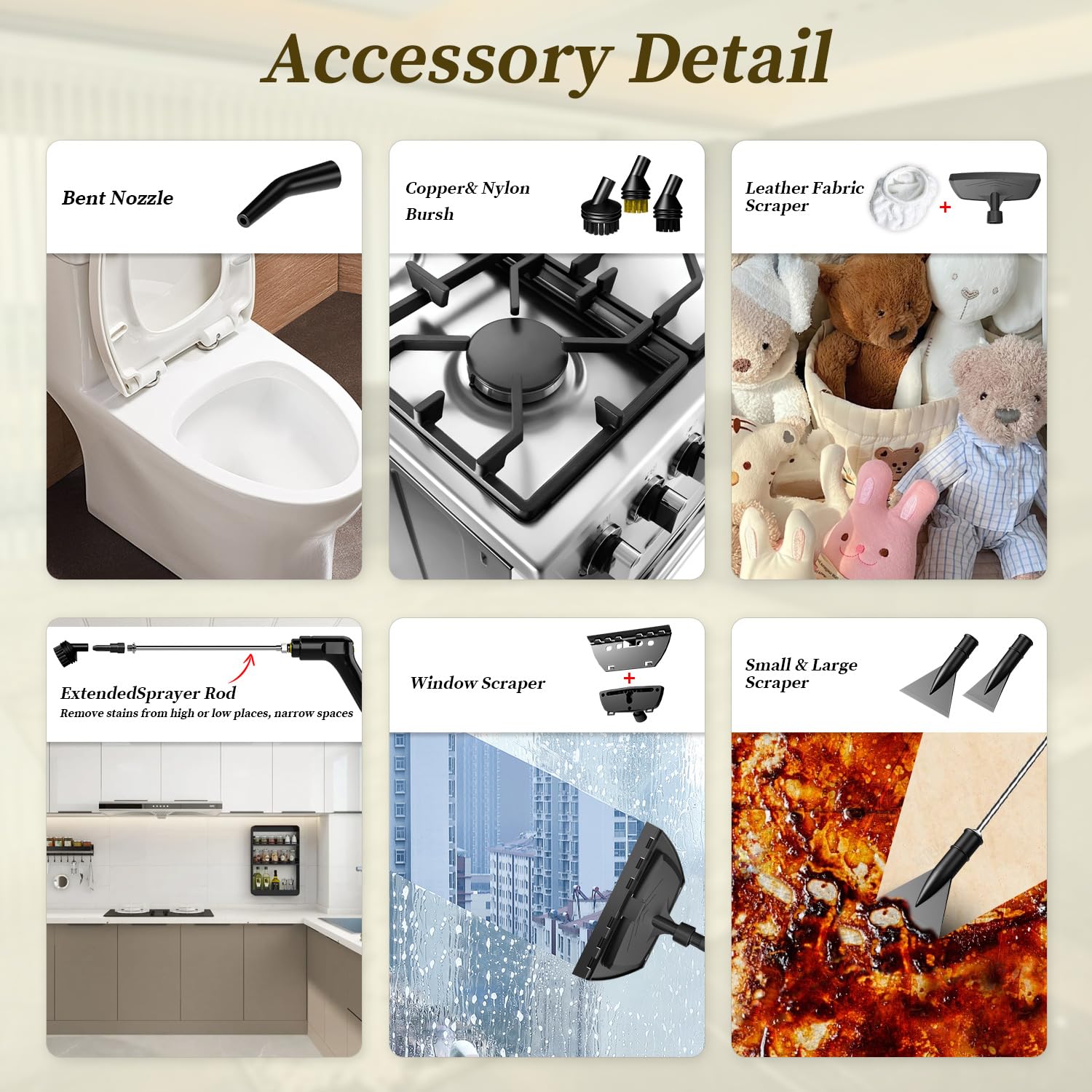 Steam Cleaner,2500W Steamer For Cleaning,15S Heat Up,1.6L Tank,3 Level Adjustable Handle,Portable Steamer For Cleaning With 14Pc