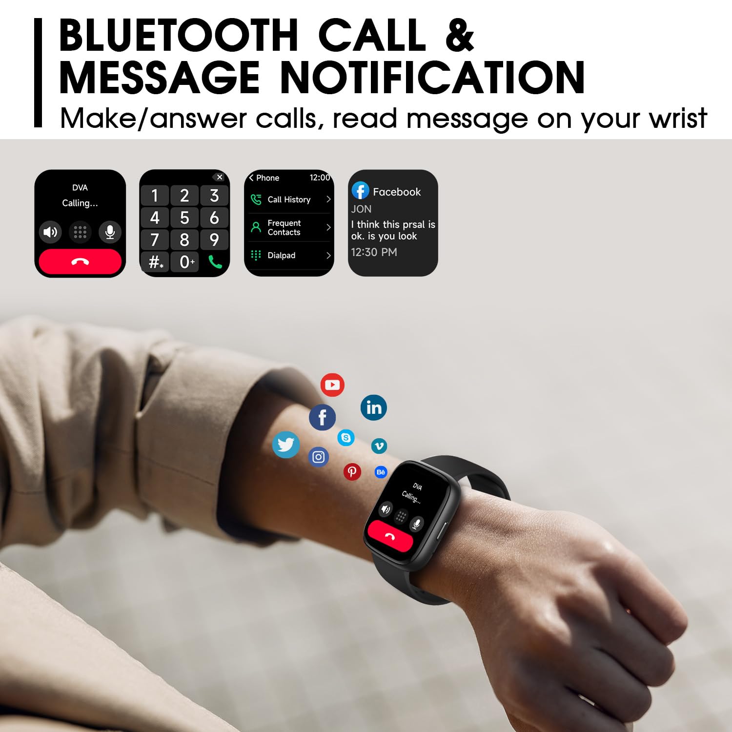 Smart Watch For Men Women Alexa Built-In 1.83'' Fitness Tracker Smart Watch For Iphone Android Compatible, Ip68 Waterproof Smart