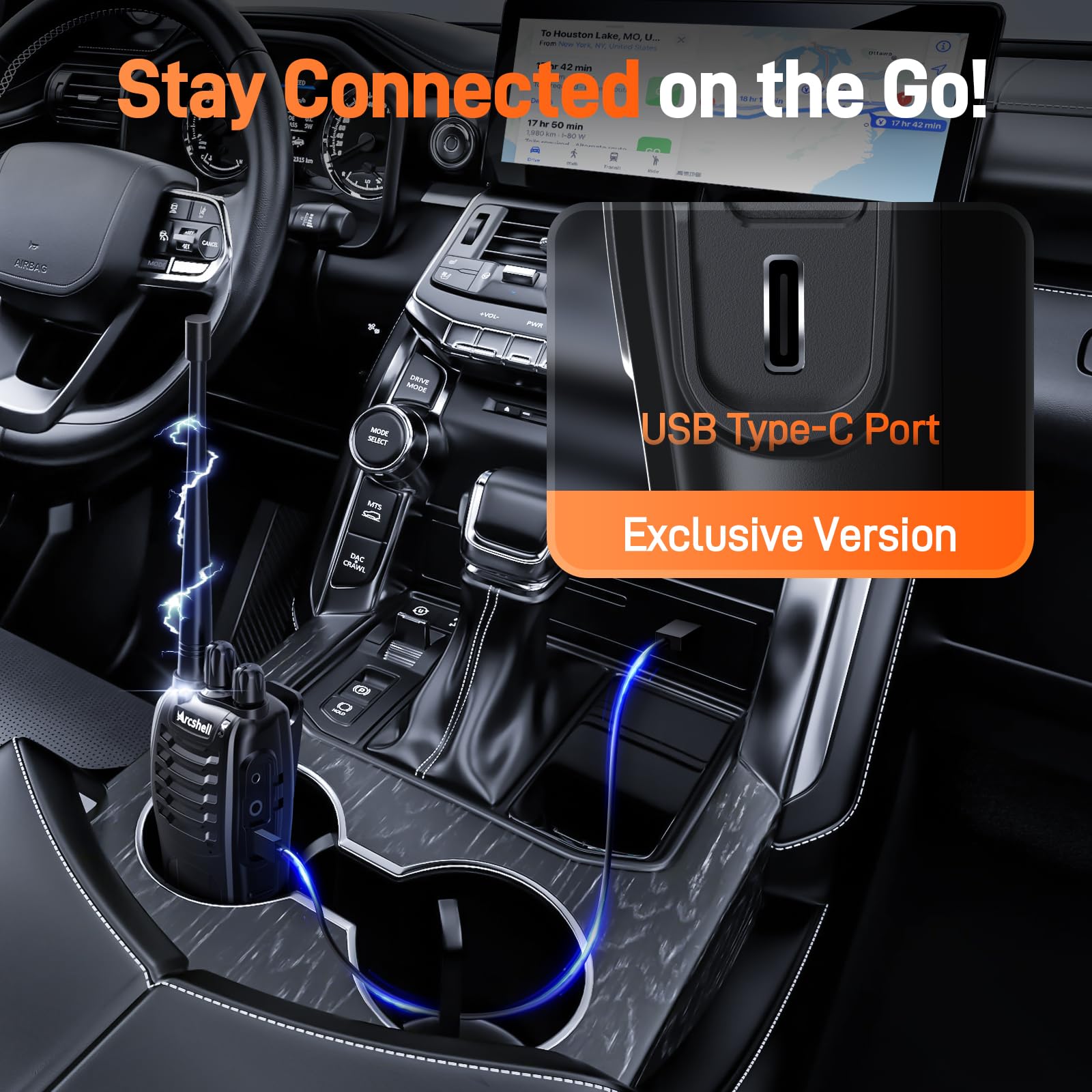 Arcshell Rechargeable Long Range Two Way Radios With Earpiece 4 Pack Arcshell Ar 5 Walkie Talkies Li Ion Battery And Charger Included