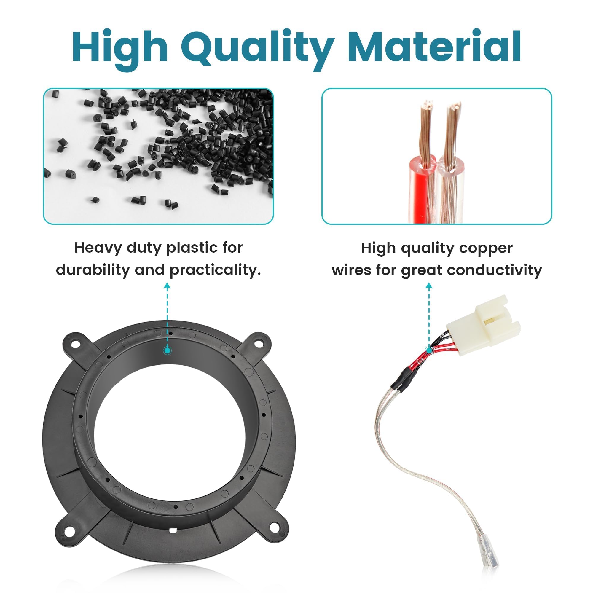 NuIth 82-7501 Speaker Spacer Adapter & 72-5602 Wiring Harness for Mazda 3 6 CX-5 CX-9 (2013-2020) - 6