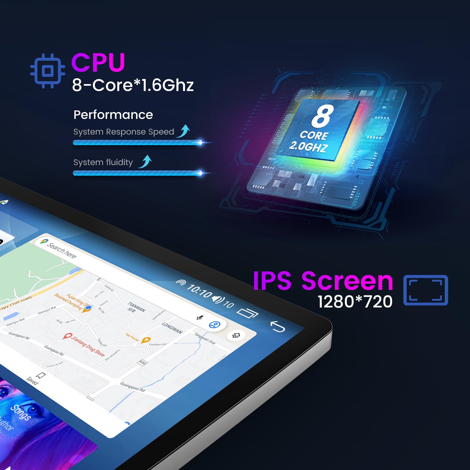 Android 13 Car Stereo For Ford Mustang Touch Screen Radio Upgrade 2010 2011 2012 2013 2014,10 Inch Ips 8 Core 2G+32G, Built In W