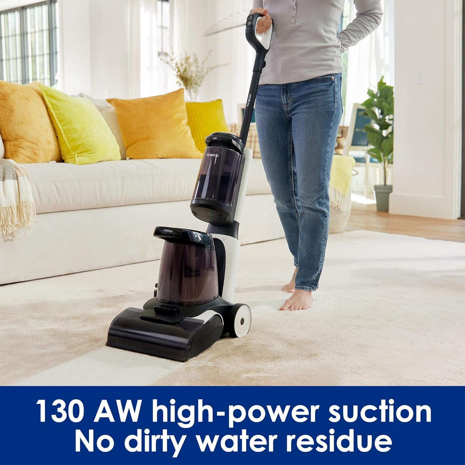 Tineco Carpet One Smart Carpet Cleaner Machine, Lightweight Carpet Shampooer And Portable Upholstery Cleaner With Led Display, P