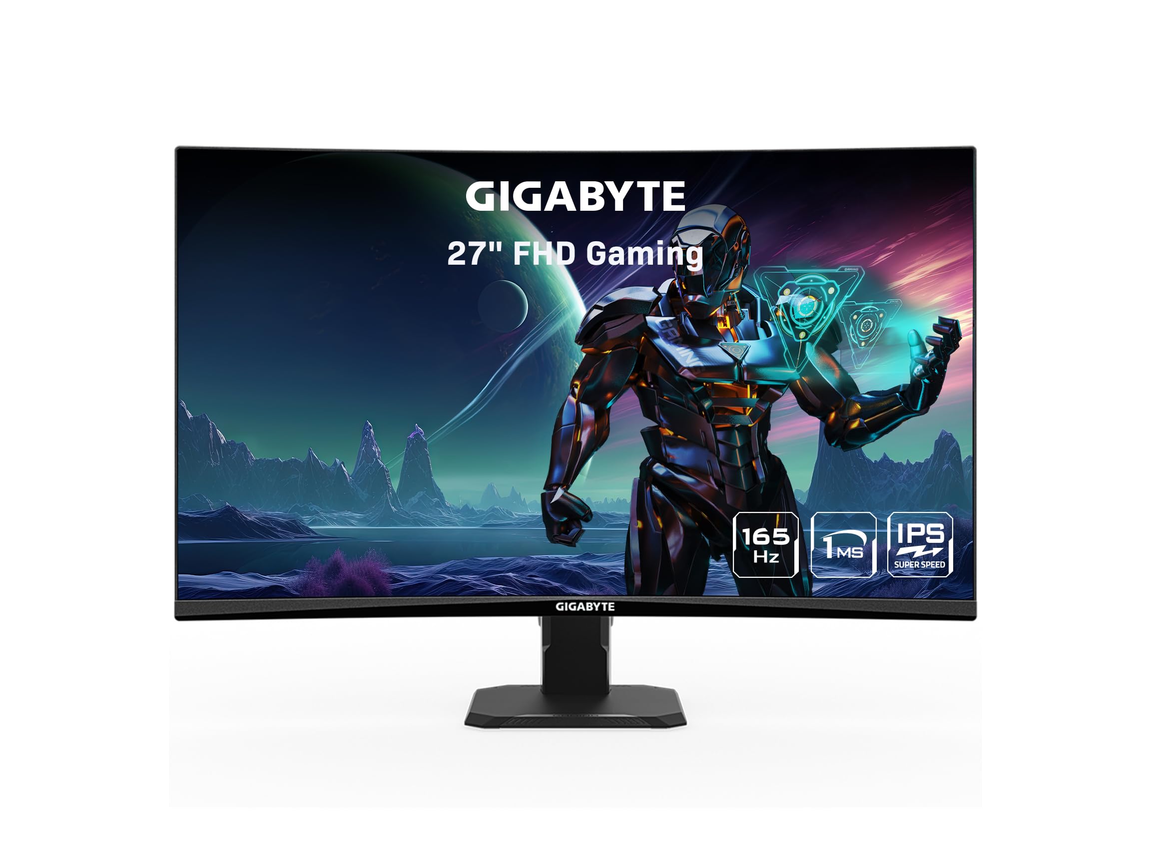 Gigabyte Gs27Fc 27 '' 180Hz 1080P Gaming Monitor, 1920 X 1080 Va 1500R Display, 1Ms (Mprt) Response Time, Hdr Ready, Freesync Pr