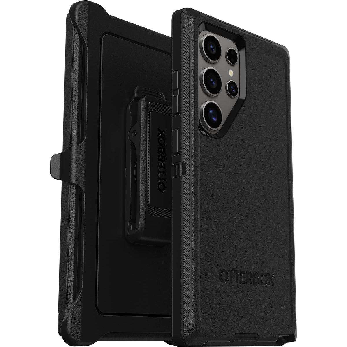 Otterbox Samsung Galaxy S24 Ultra Defender Series Case   Black, Rugged & Durable, With Port Protection, Includes Holster Clip Ki