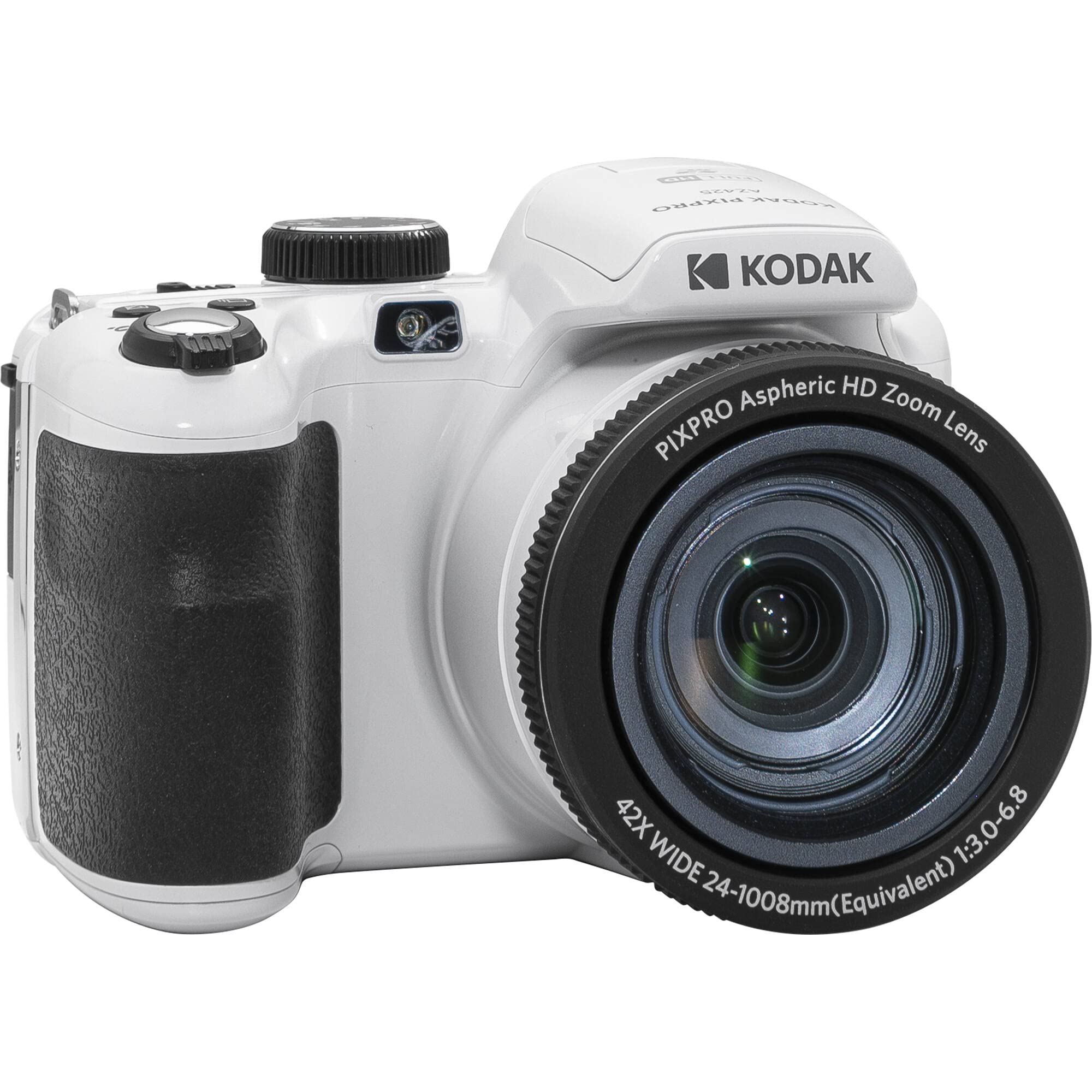 Kodak Pixpro Az425 Digital Camera + 64Gb Memory Card + Camera Case (Black) + Usb Card Reader + Table Tripod + Accessories (White