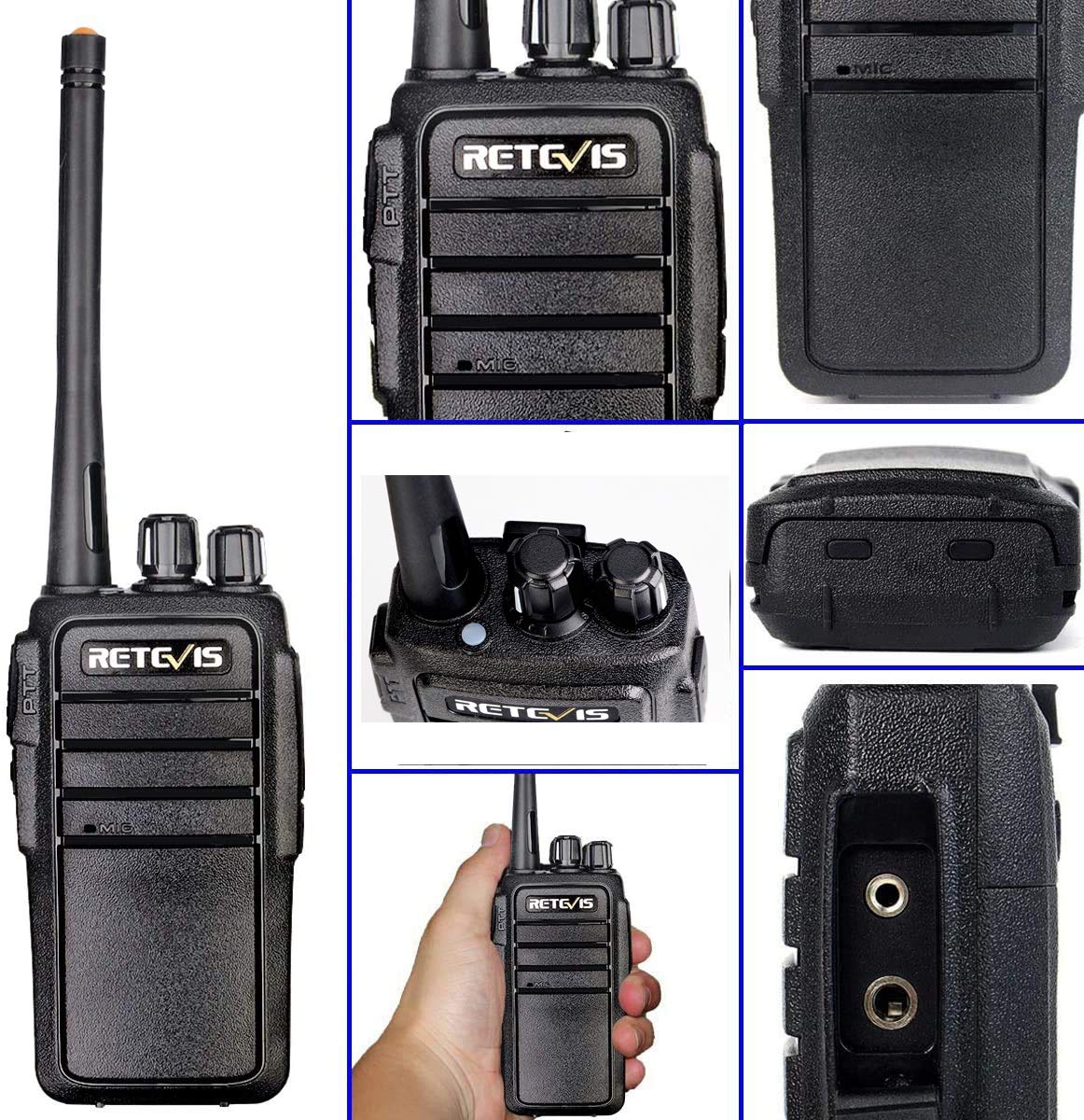 Retevis Rt21 Updated 3000Mah Rechargeable Walkie Talkies,2 Way Radio Long Range,Portable And Durable,Emergency Alarm,Walkie Talk