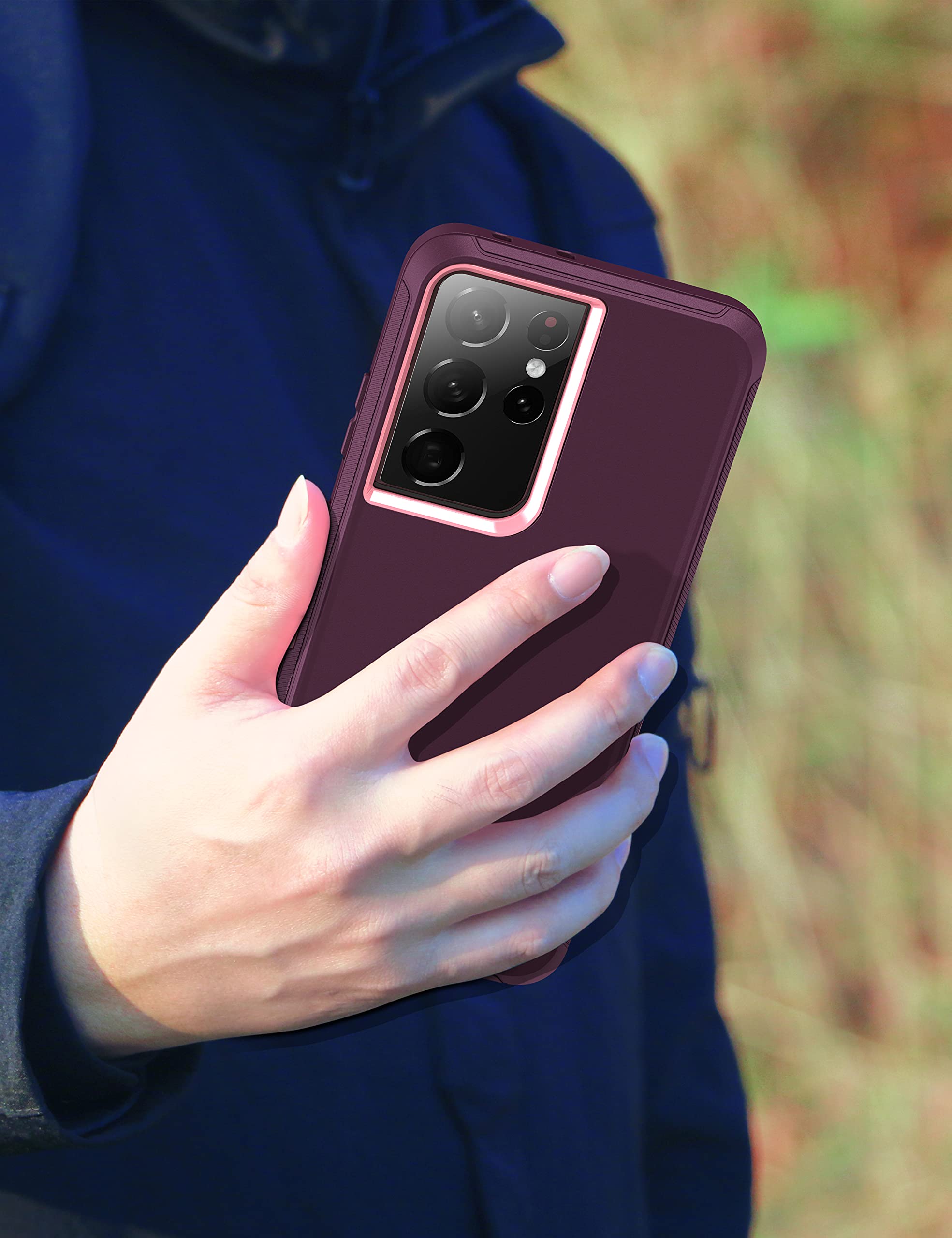 Mxx Case Compatible With Galaxy S21 Ultra Case, 3-Layer Super Full Heavy Duty Body Bumper Cover/Shock Protection/Dust Proof, Des