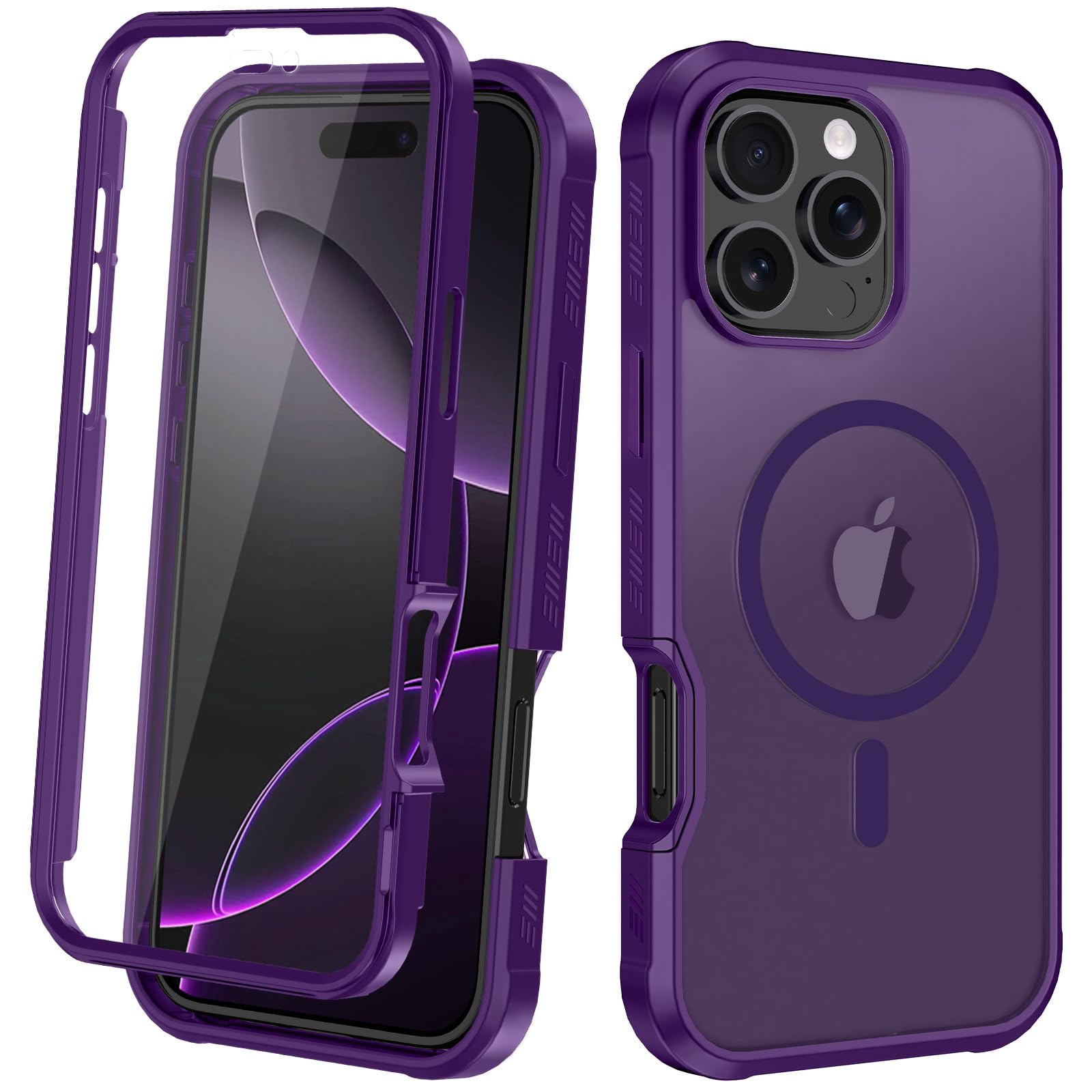 Avocase Magnetic for iPhone 16 Pro Case Built in Screen Protector [Compatible with MagSafe] Military-Grade Protection Full Body 
