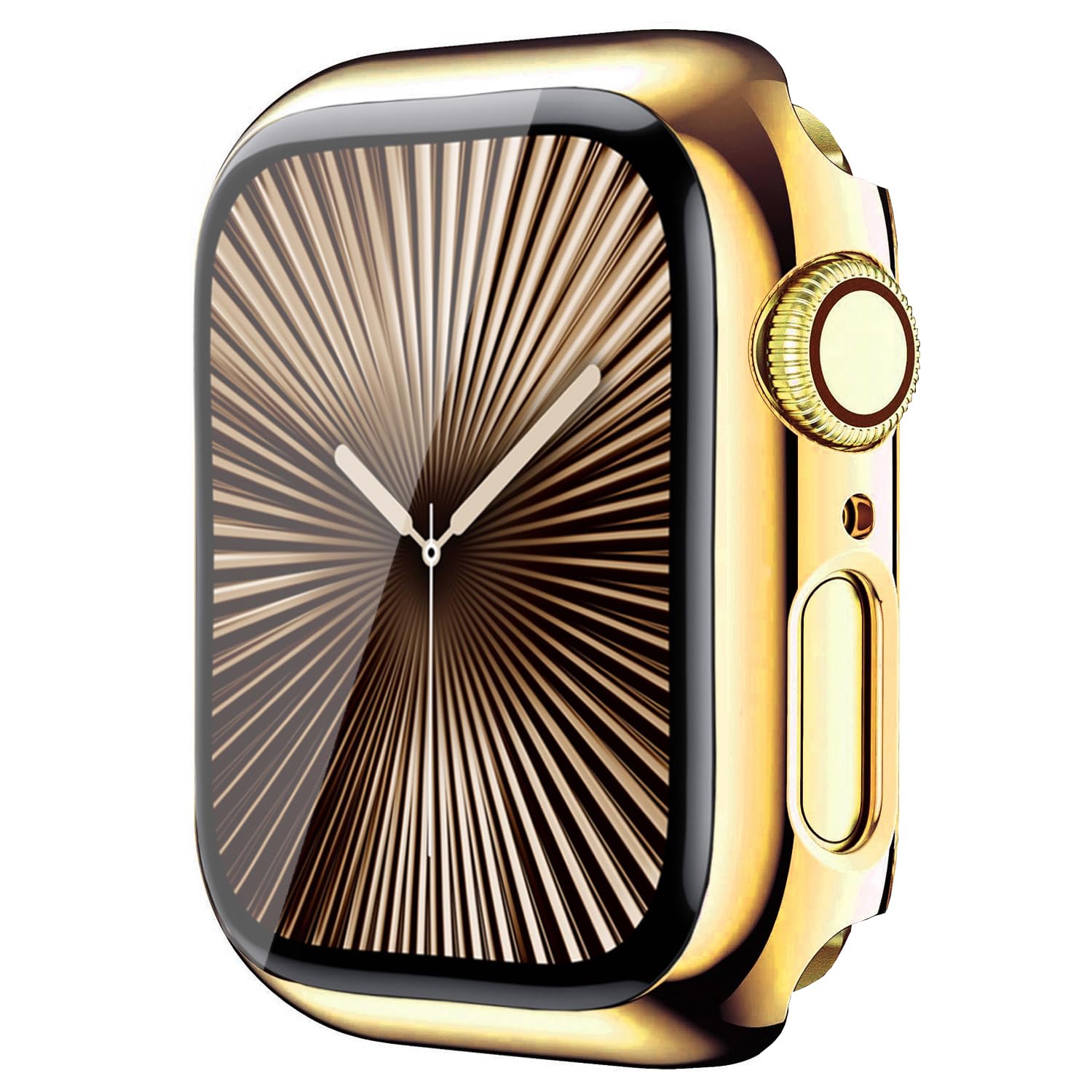 HANKN Hard Plated Case for Apple Watch Series 10/11 42mm Tempered Glass Screen Protector Case, Full Coverage Ultra-thin Shockpro