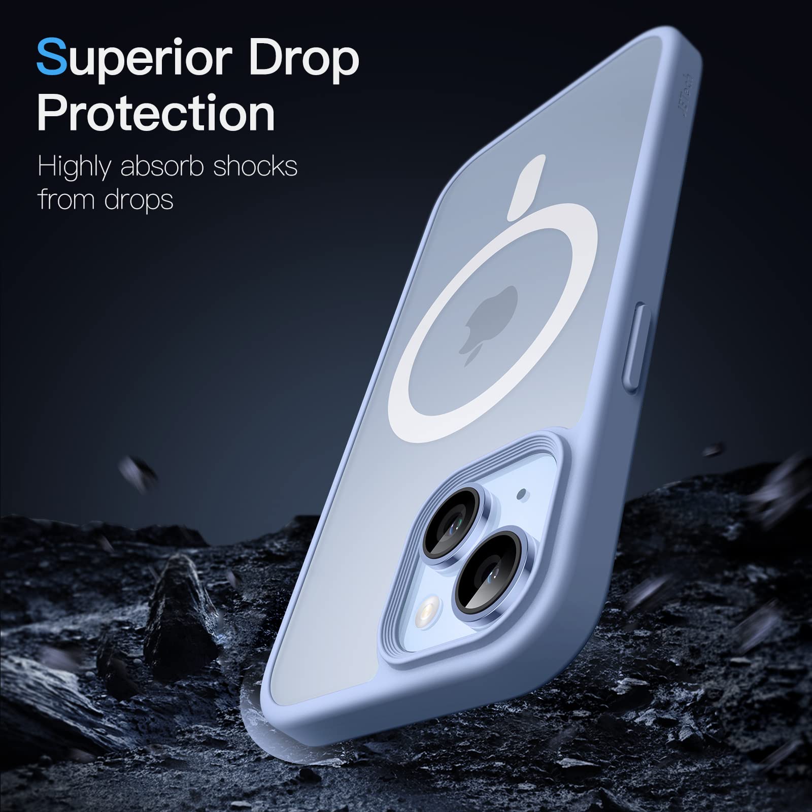 Jetech Magnetic Case For Iphone 14 Plus 6.7 Inch Compatible With Magsafe, Translucent Matte Back Slim Shockproof Phone Cover (Sk