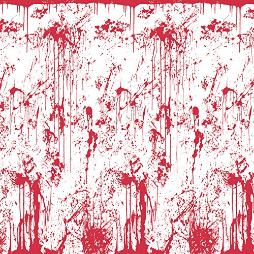 Beistle Bloody Wall Backdrop, 4 Feet By 30 Feet
