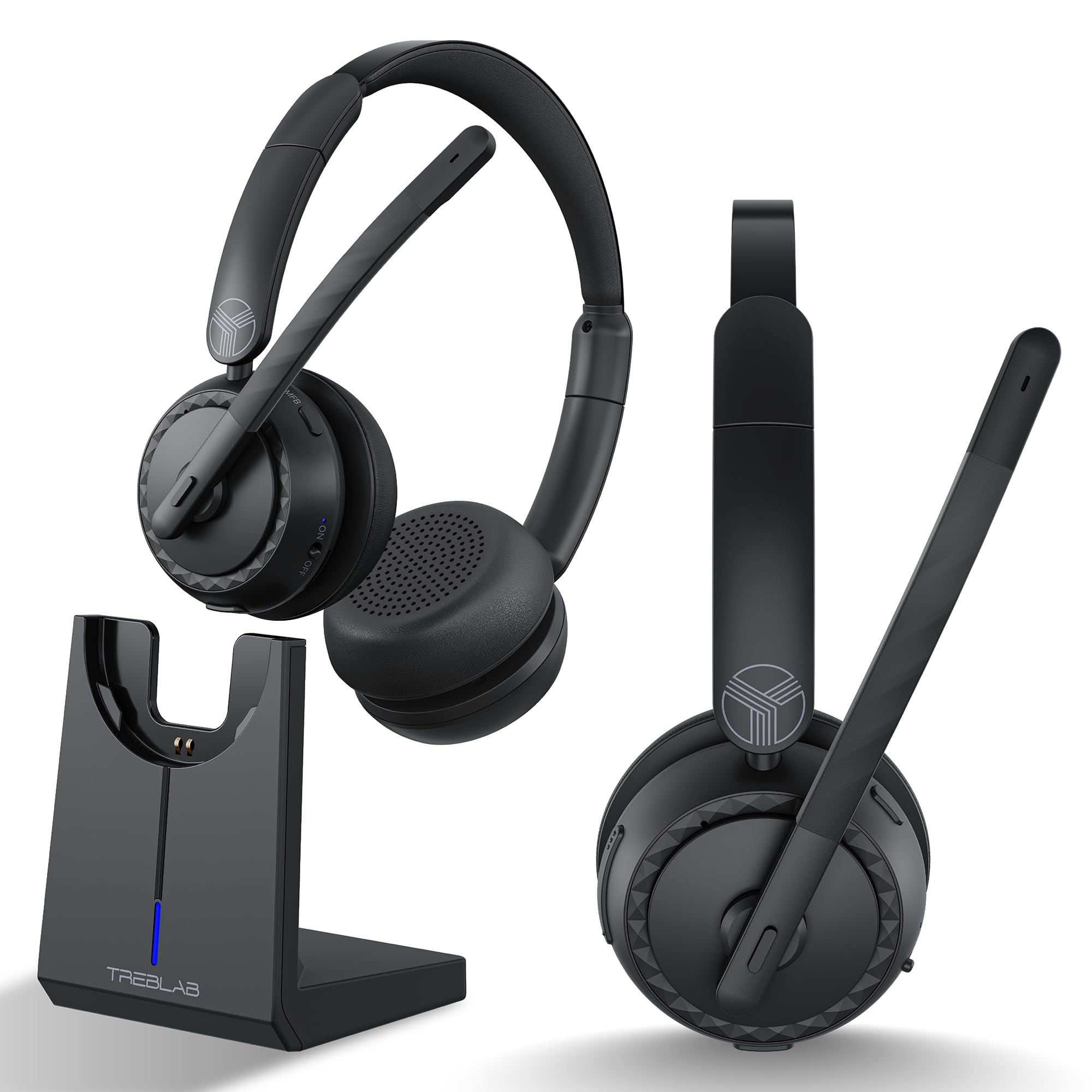 TREBLAB C7Pro Wireless Bluetooth Headset, 60H Playtime, Bluetooth 5.3