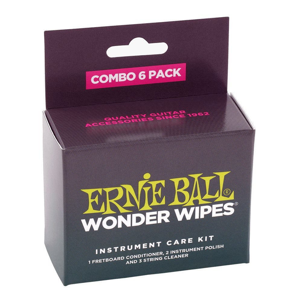 Ernie Ball Wonder Wipes Combo Pack, 6 Pack (P04279)