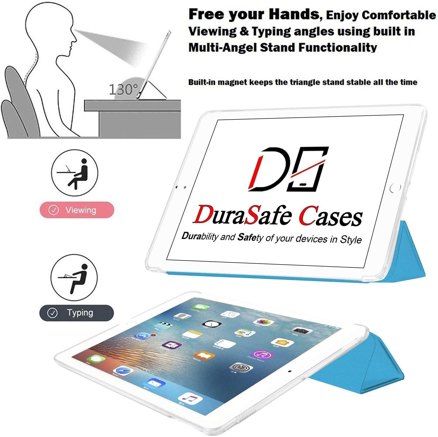 Durasafe Cases For Ipad 9.7 Inch 6Th Gen / 5Th Gen [Ipad 6 Ipad 5 ] A1893 A1822 A1954 Mrjn2Ll/A Mr7G2Ll/A Mr7F2Ll/A Mp2F2Ll/A Li