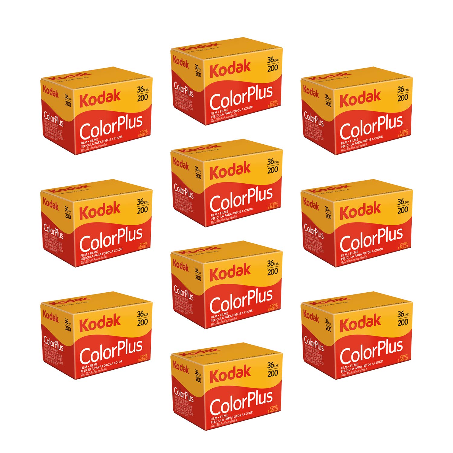 Kodak Colorplus 200 Asa 36 Exposure, (10 Rolls) Pack Of 1