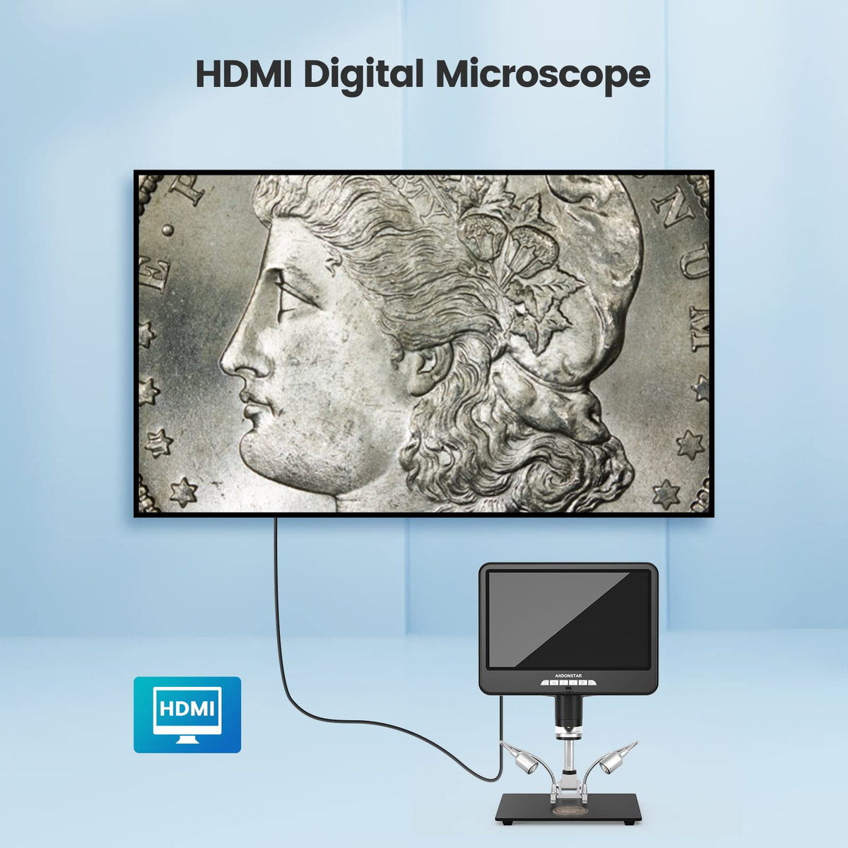 Microsc Andonstar 10.1 Inch Hdmi Digital Microscope Ad207S 10, Soldering ...